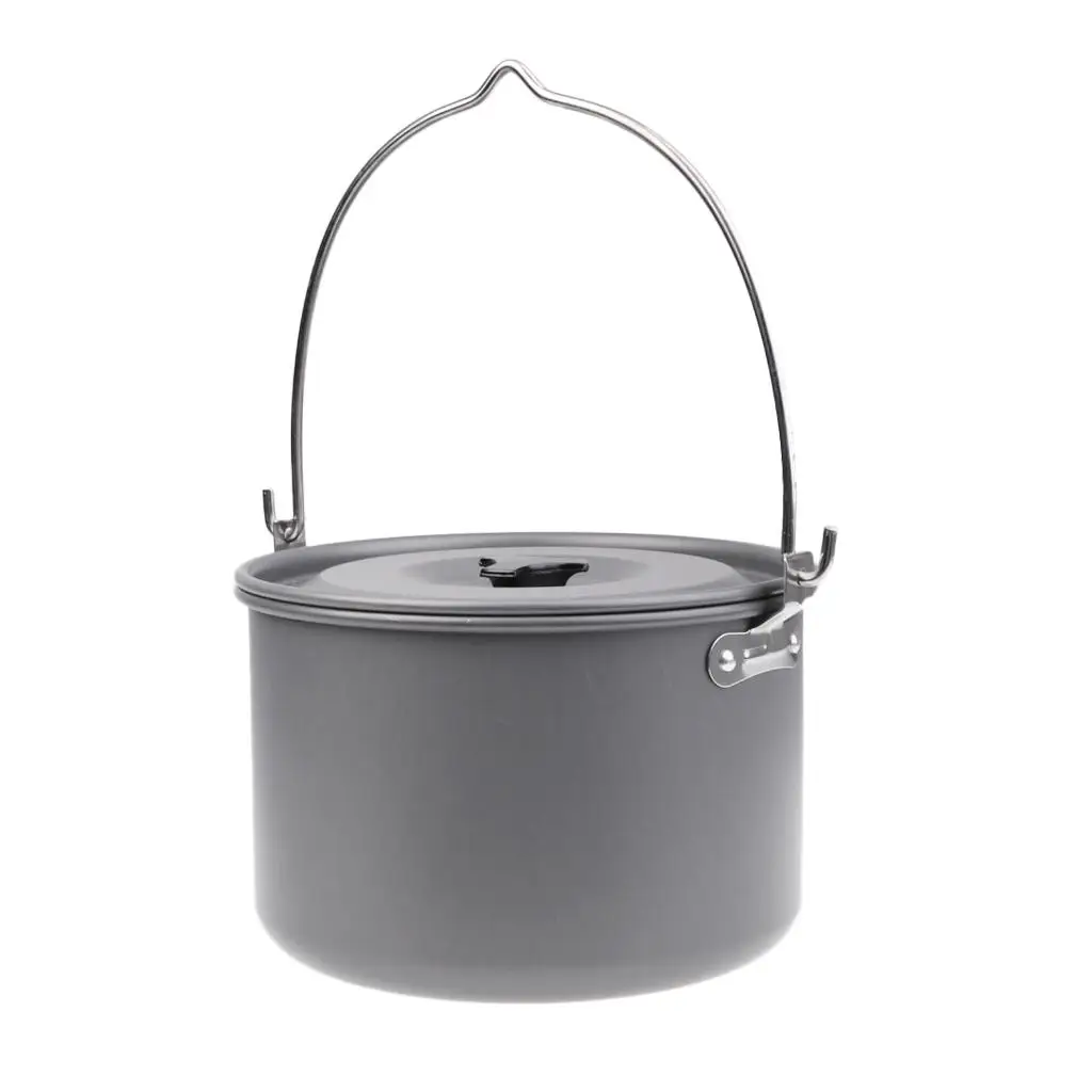 Large Picnic Camping Hanging Pot Cookware  Water Cooking for 6-8 People