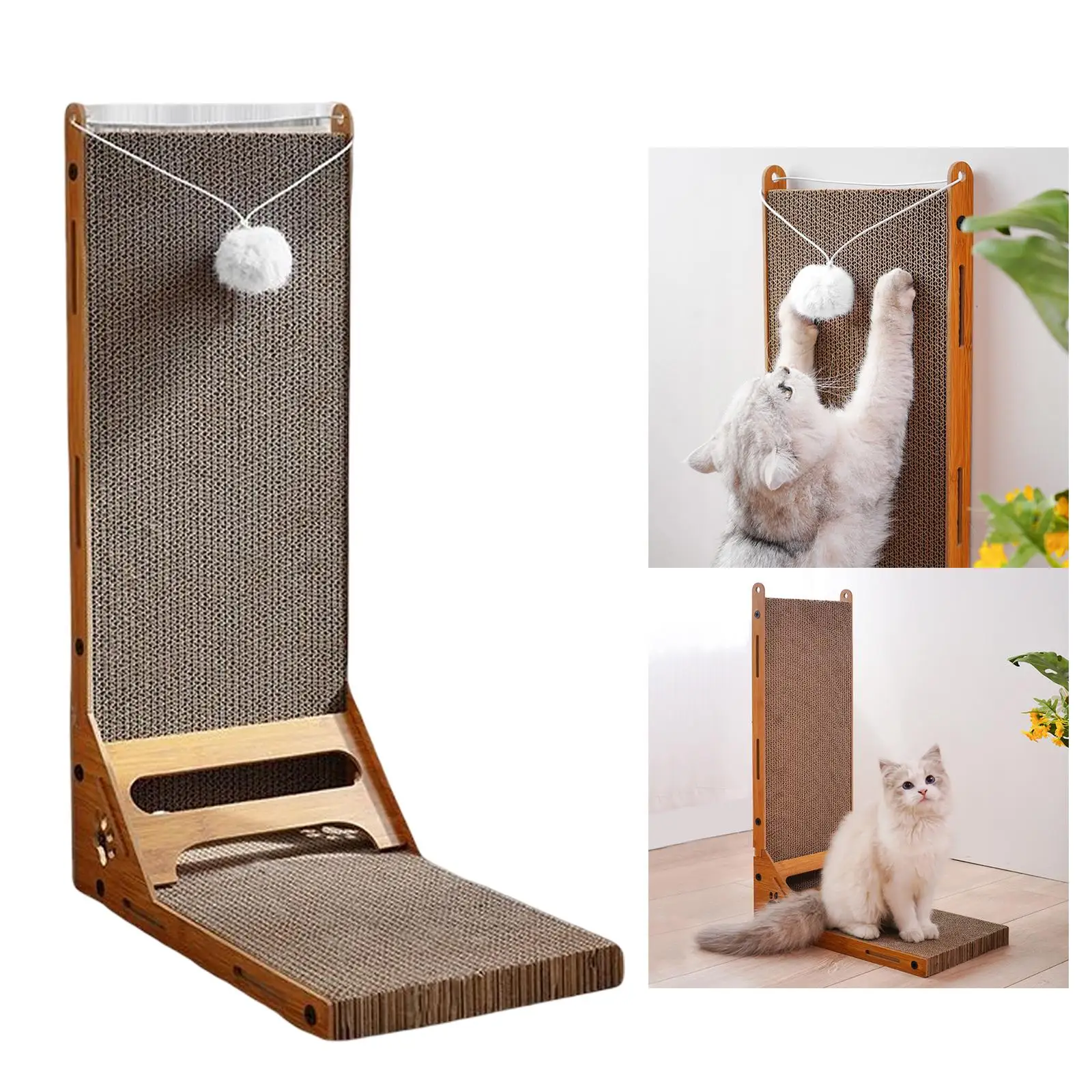 Durable Vertical Cat Scratcher Furniture Protector Lounge Bed Scratch Pad Standing Scratching Board for Indoor Cats Pet Supplies