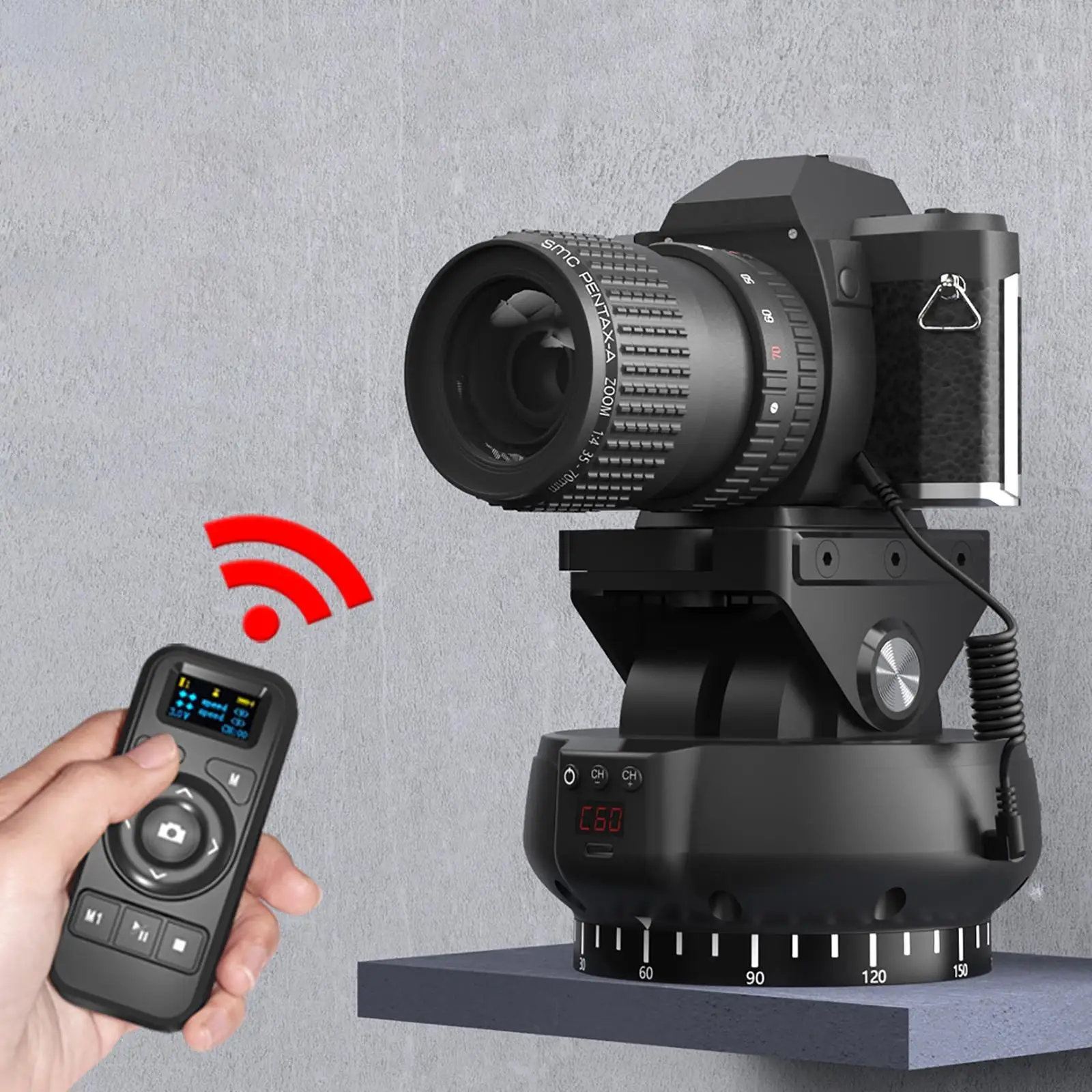 2.4G Wireless Remote Control Panoramic Head for Smart Phones Vlogging Video