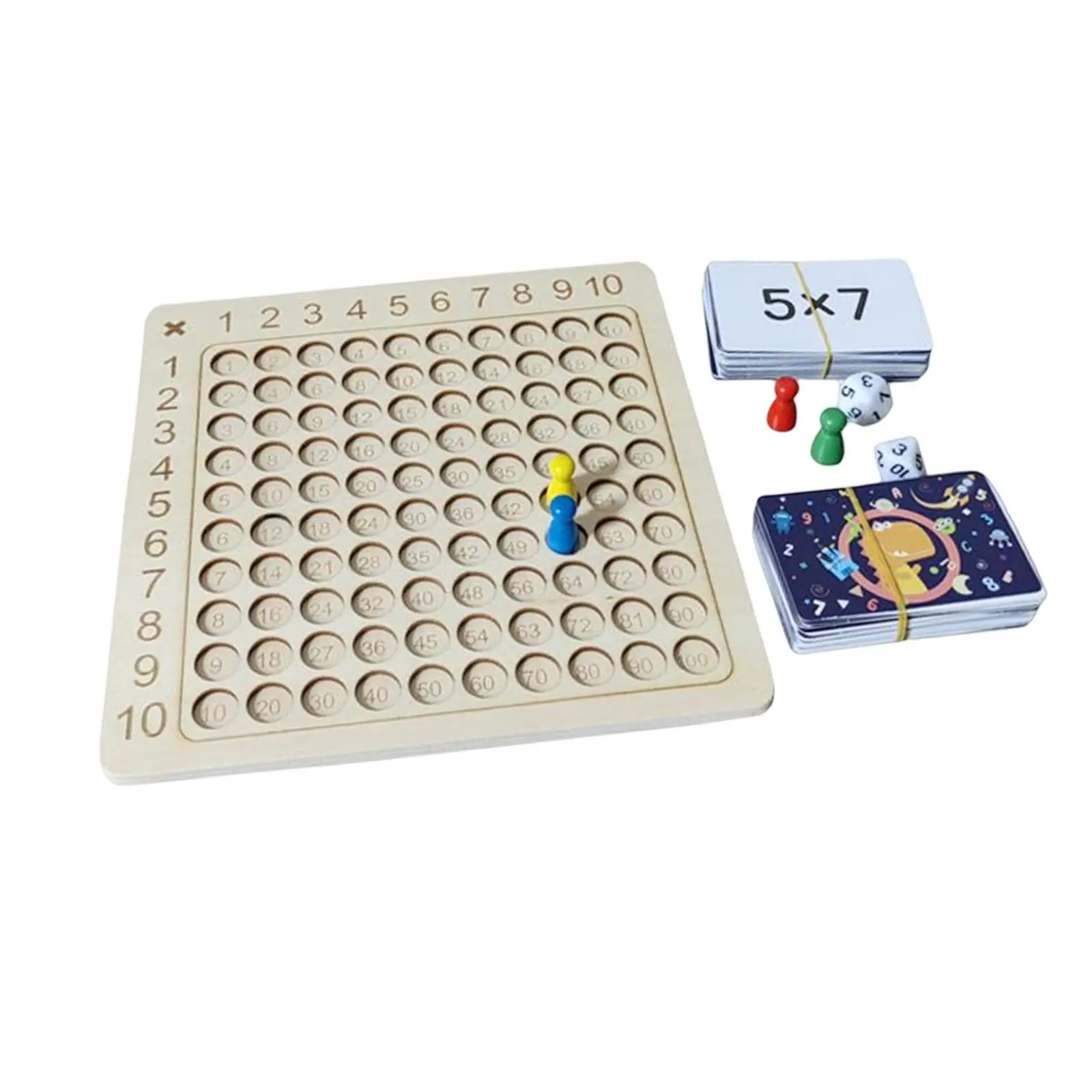 Multiplication Table Board Game Math Multiplication Table Board for Children Unisex