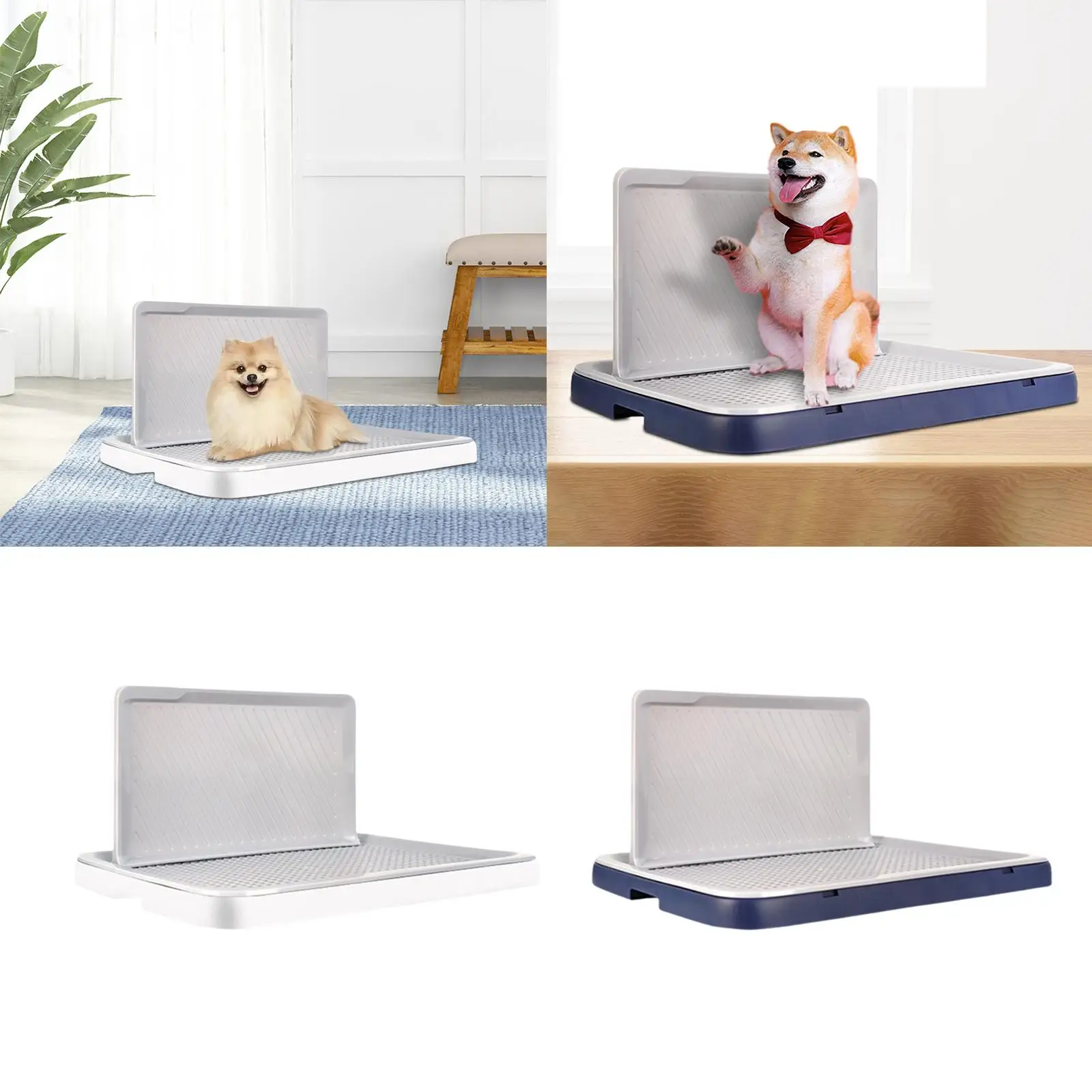 Pet Toilet Puppy Training Potty Tray Indoor Litter Pan Washable Anti Splashing Trainer Corner for Dogs Cats Puppy Home Porch