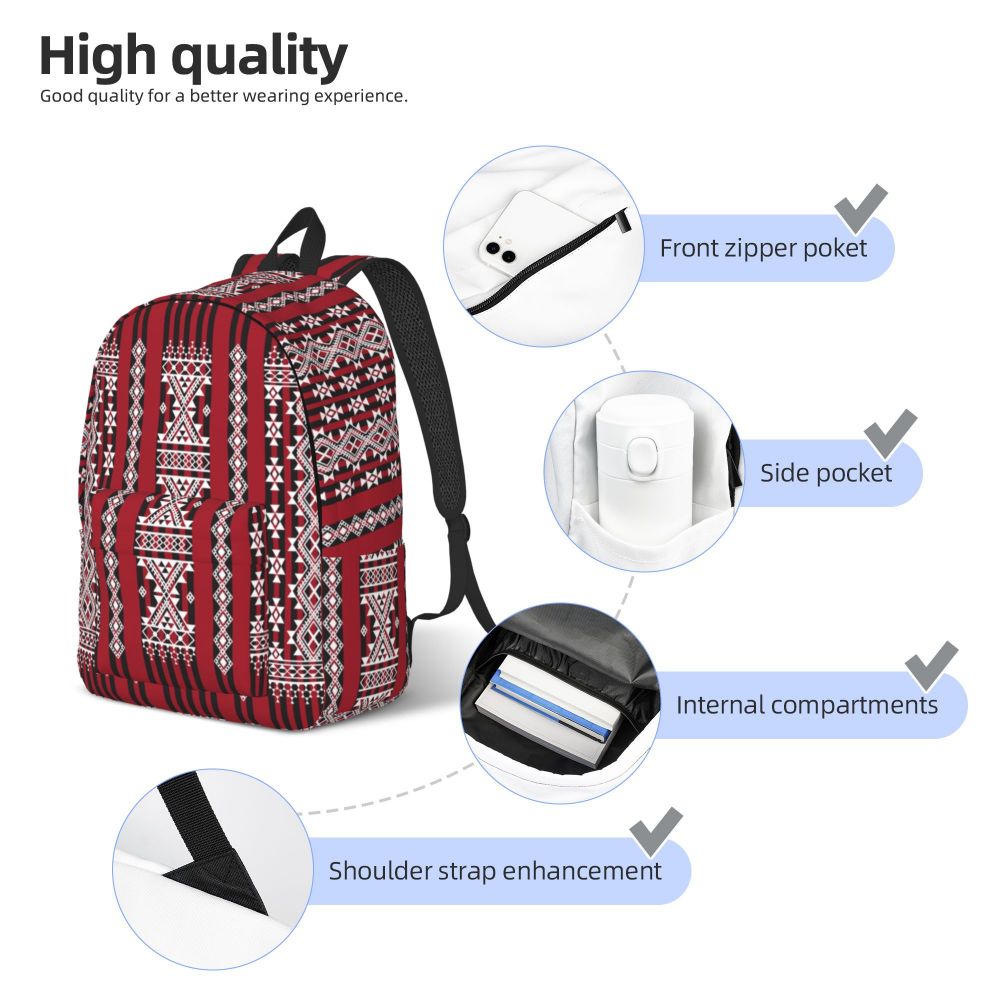 Kabyle Carpet, Amazigh School, College Travel Bags,