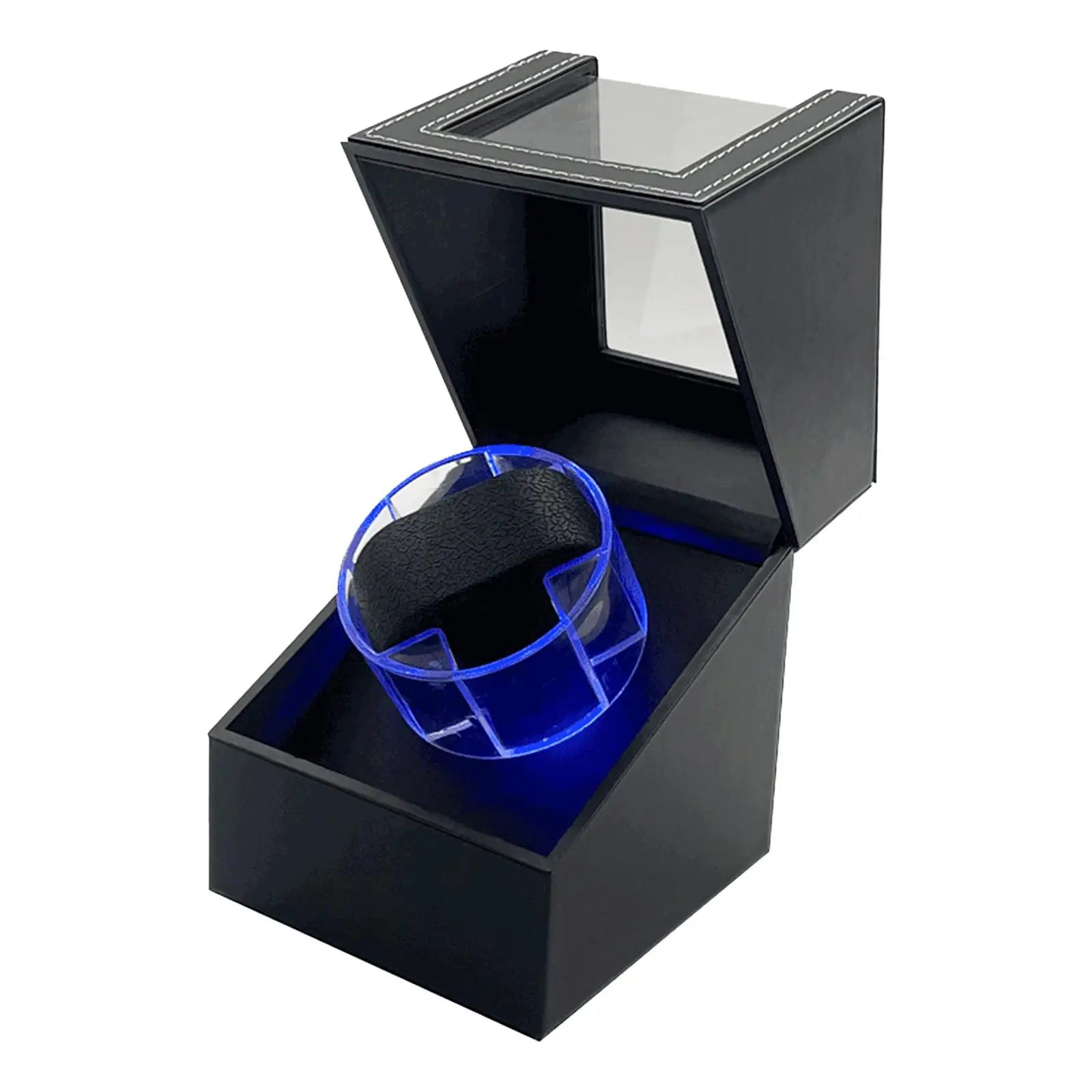 Single Watch Winder Box Watch Case with Quiet Motor USB Powered for Men`s Watches Automatic Watches Holiday Gifts