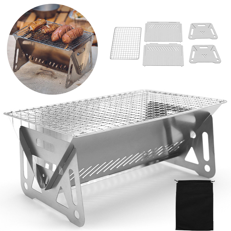 Title 5, Portable Foldable Barbecue Grill Heating Stove ...