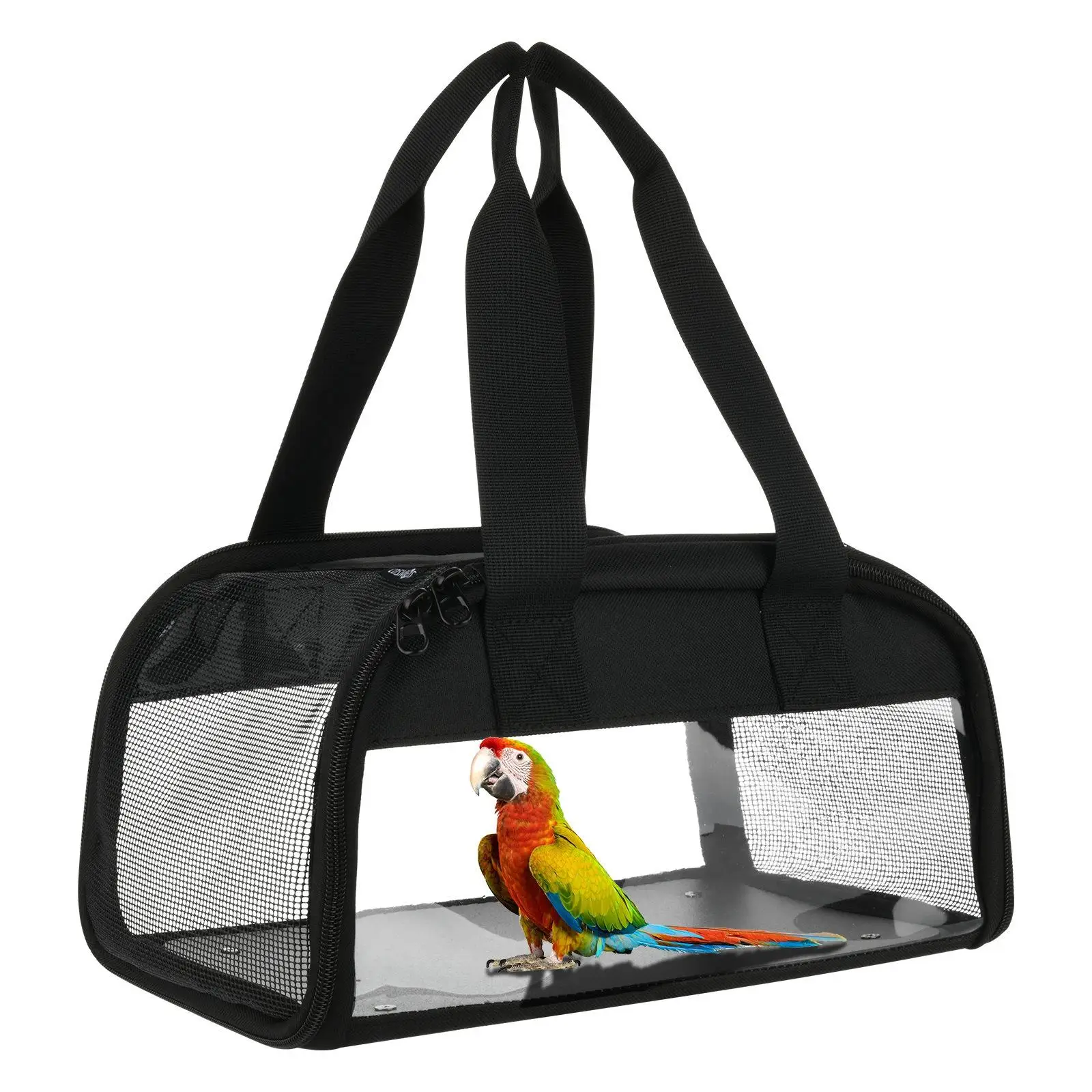 Pet Carrier Bag Parrot Cockatiel Parakeet Carrying Case Breathable Kitty Foldable Travel Birds Cage for Park Shopping Walking