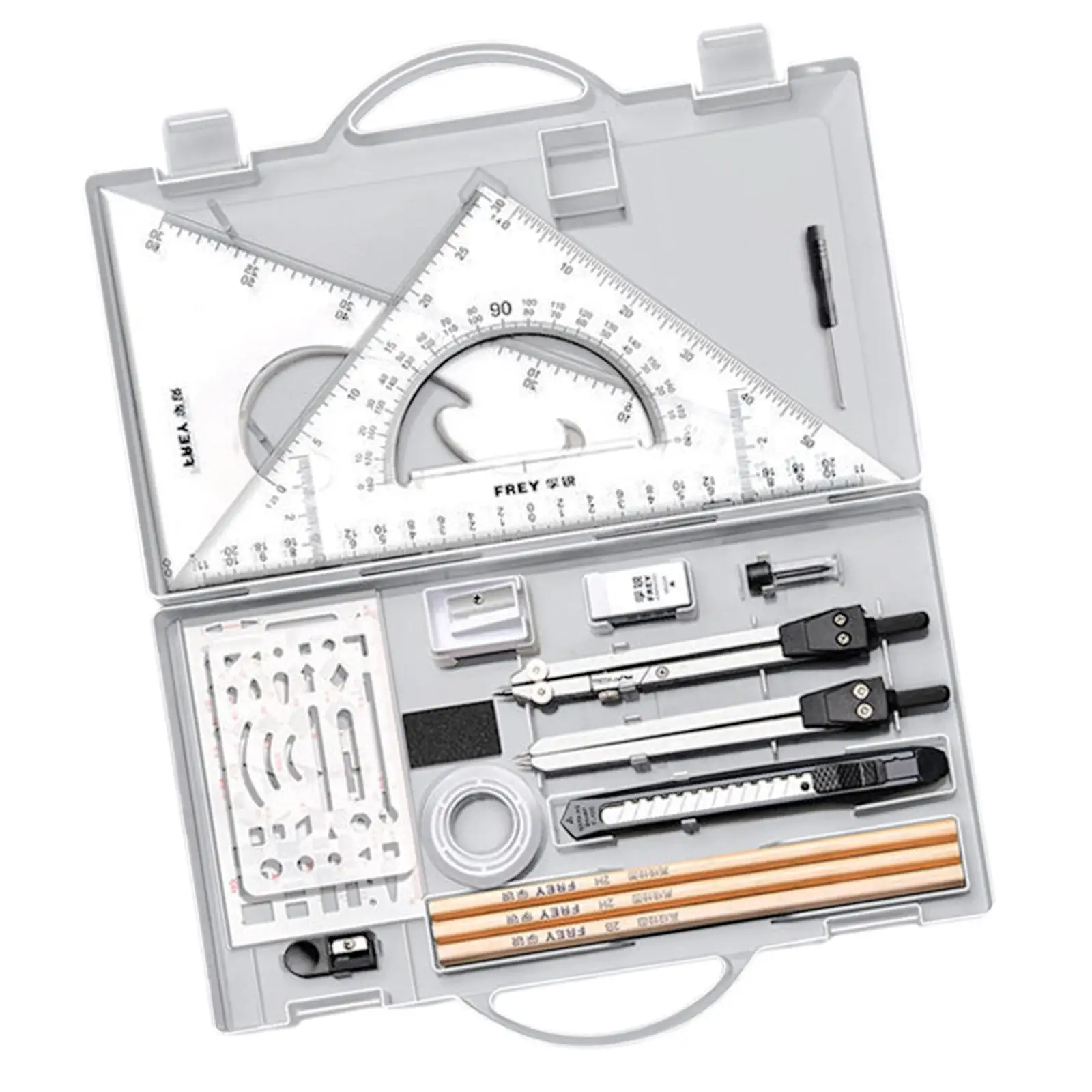 Geometry Set Compass Set Stationery Ruler Set for Drawing Supplies Engineers