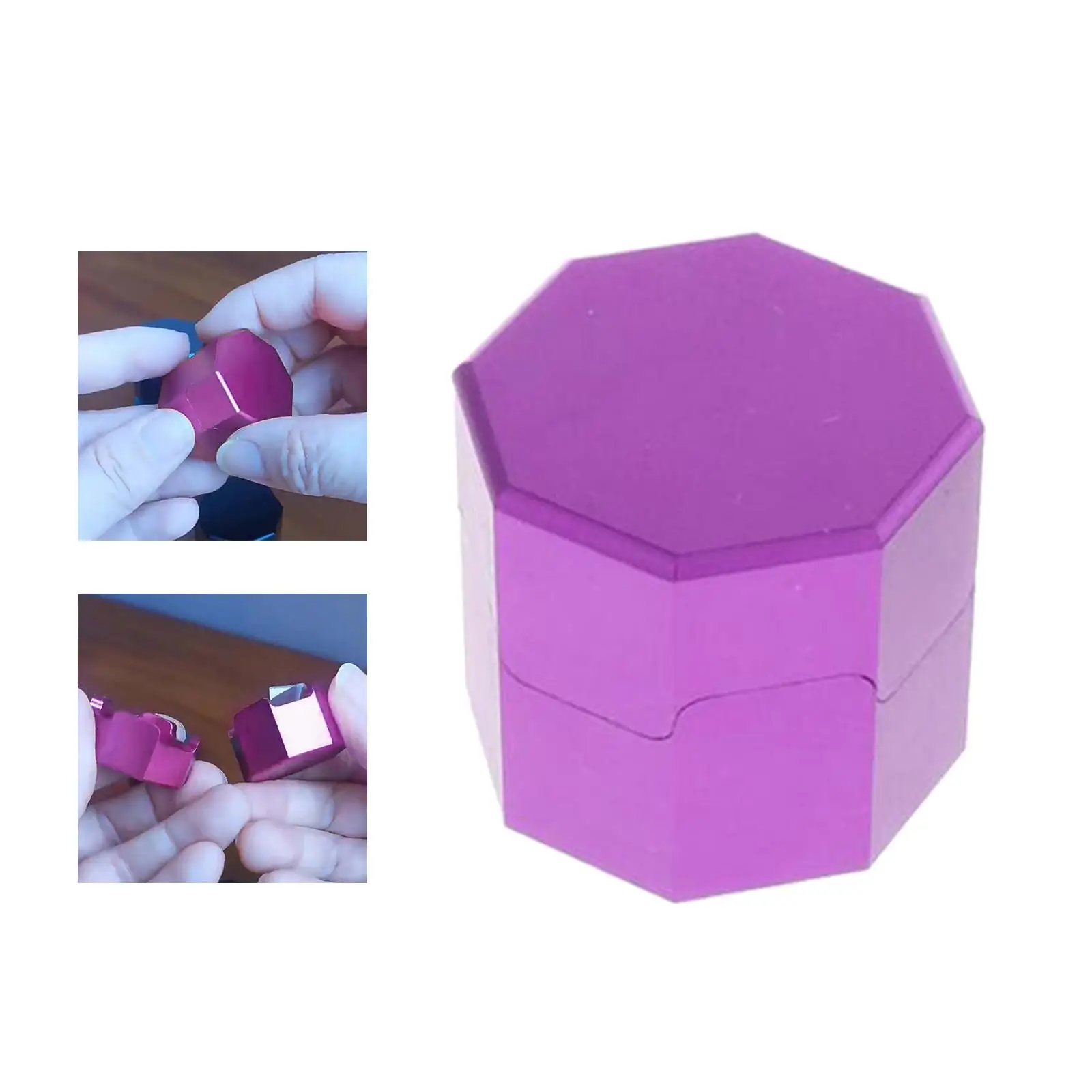 Billiard Cue Tip Chalk Pool Table Accessories Pocket Organizer Octagonal Small Octagonal Chalk Holder Portable for Snooker Pool