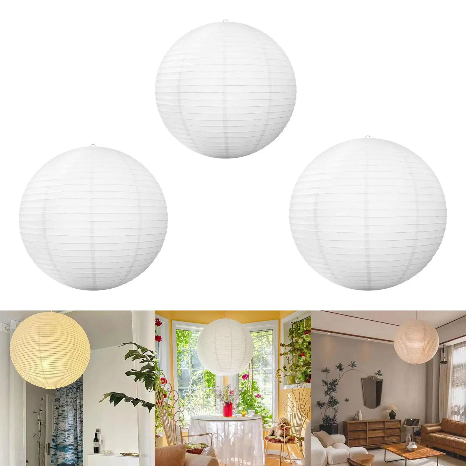 Rice Paper Lamp Shade Handmade Easy Installation Creative Chandelier Cover for
