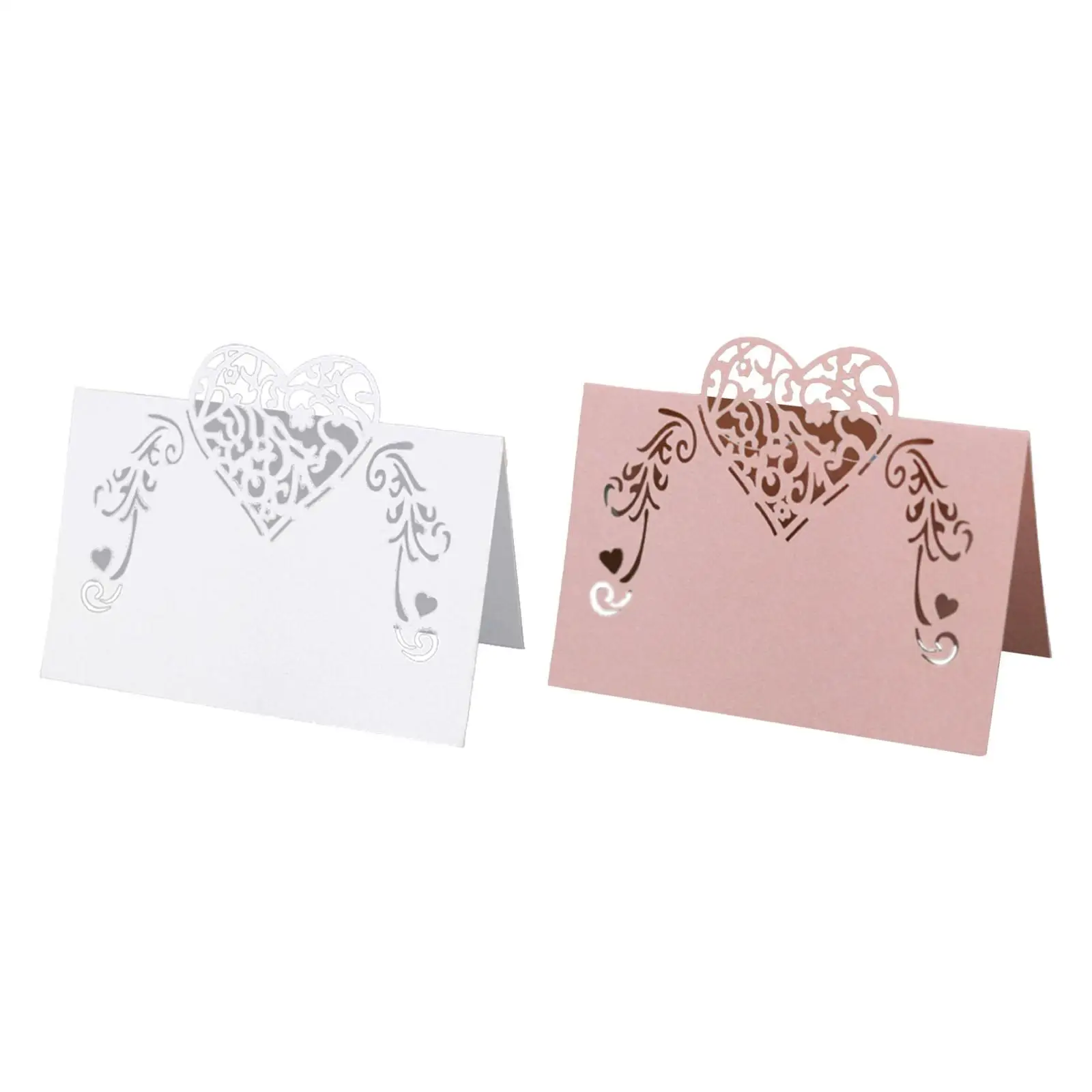 50x Heart Shape Wedding Place Cards Table Number for Parties Events Banquet