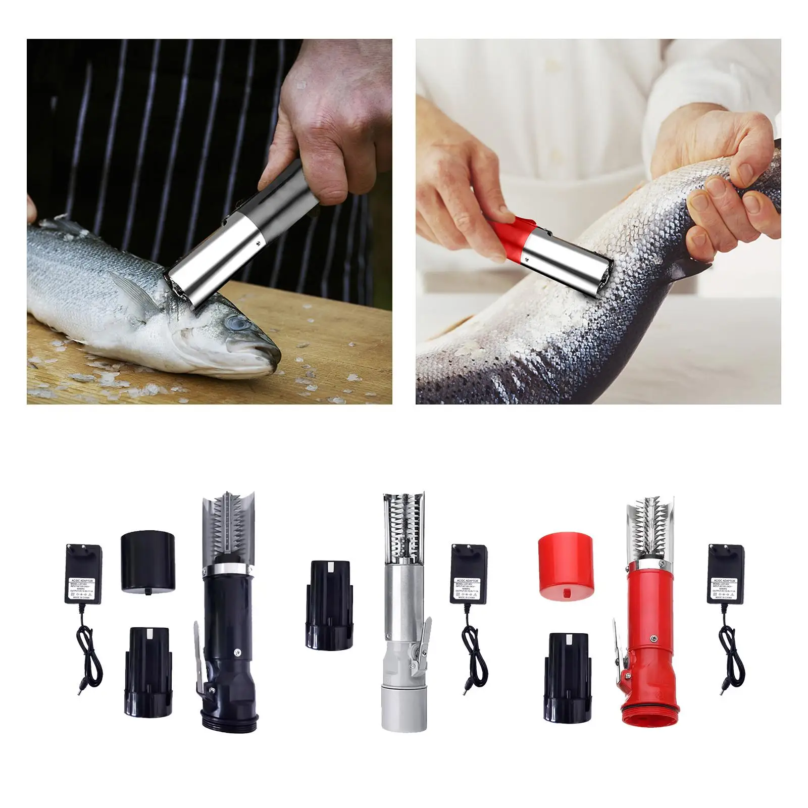 Powerful Fish Scaler Fish Cleaning Tools Waterproof Fish Scale Remover for Kitchen
