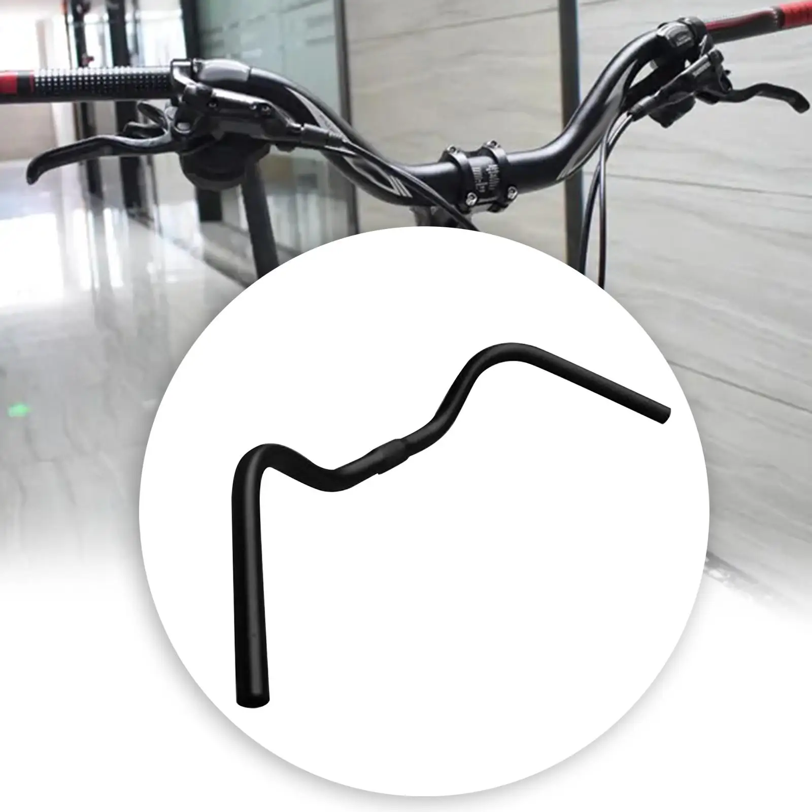 Bike Handlebar Fits 25.4mm Stems Ultralight 560mm Length Sturdy Bicycle Handlebars for Road Bikes Riding Replacement Accessories