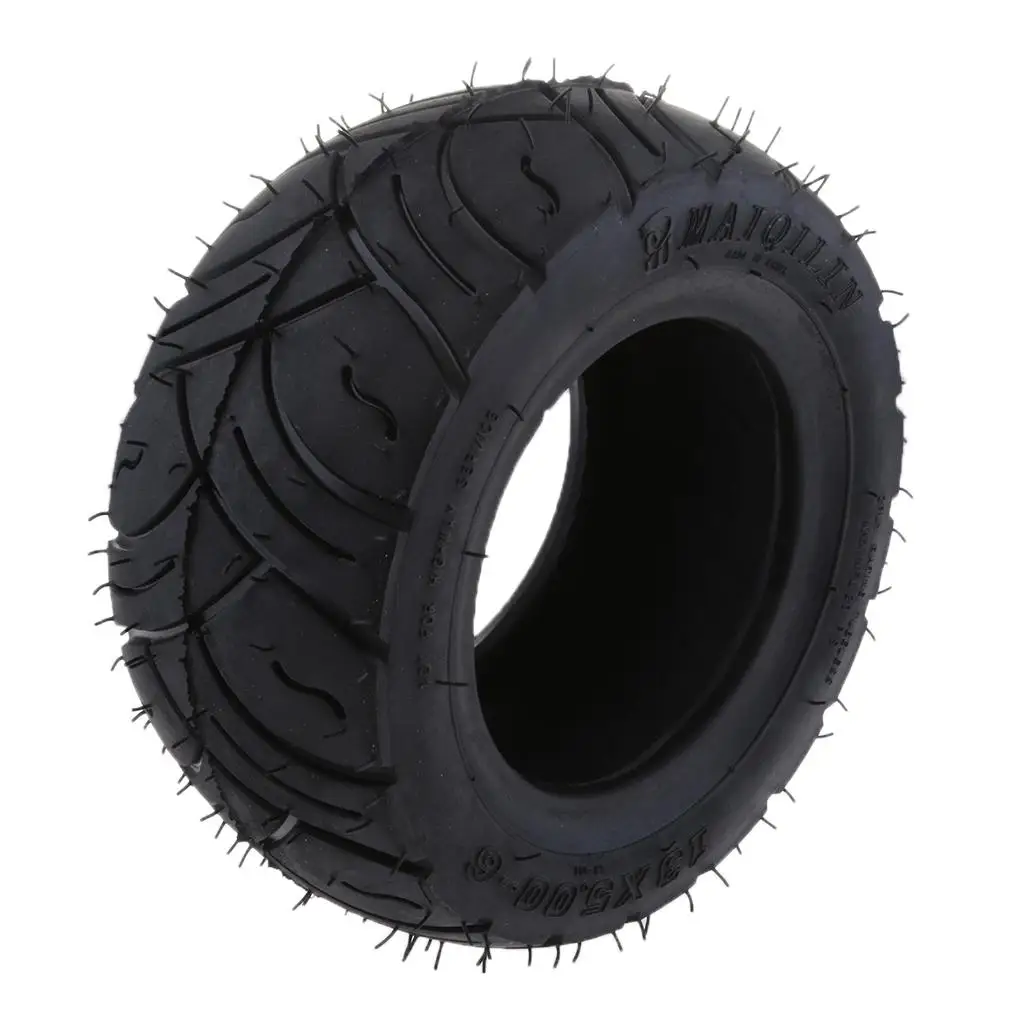 Black Rubber 13x5.00-6 Inch Rubber Tread Tire for Folding Bike Scooters Quad Dirt Bike Wheels Motorcycle Accessories