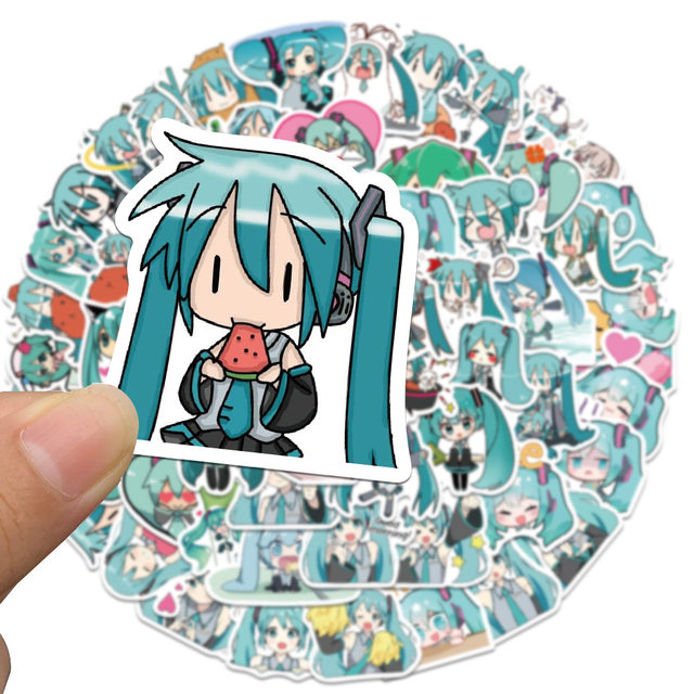 65/120Pcs Japan Anime Stickers Hatsune Miku Decal Fridge Laptop Luggage Car  Graffiti Kawaii Suitcase Stickers Children Toy Gift - AliExpress