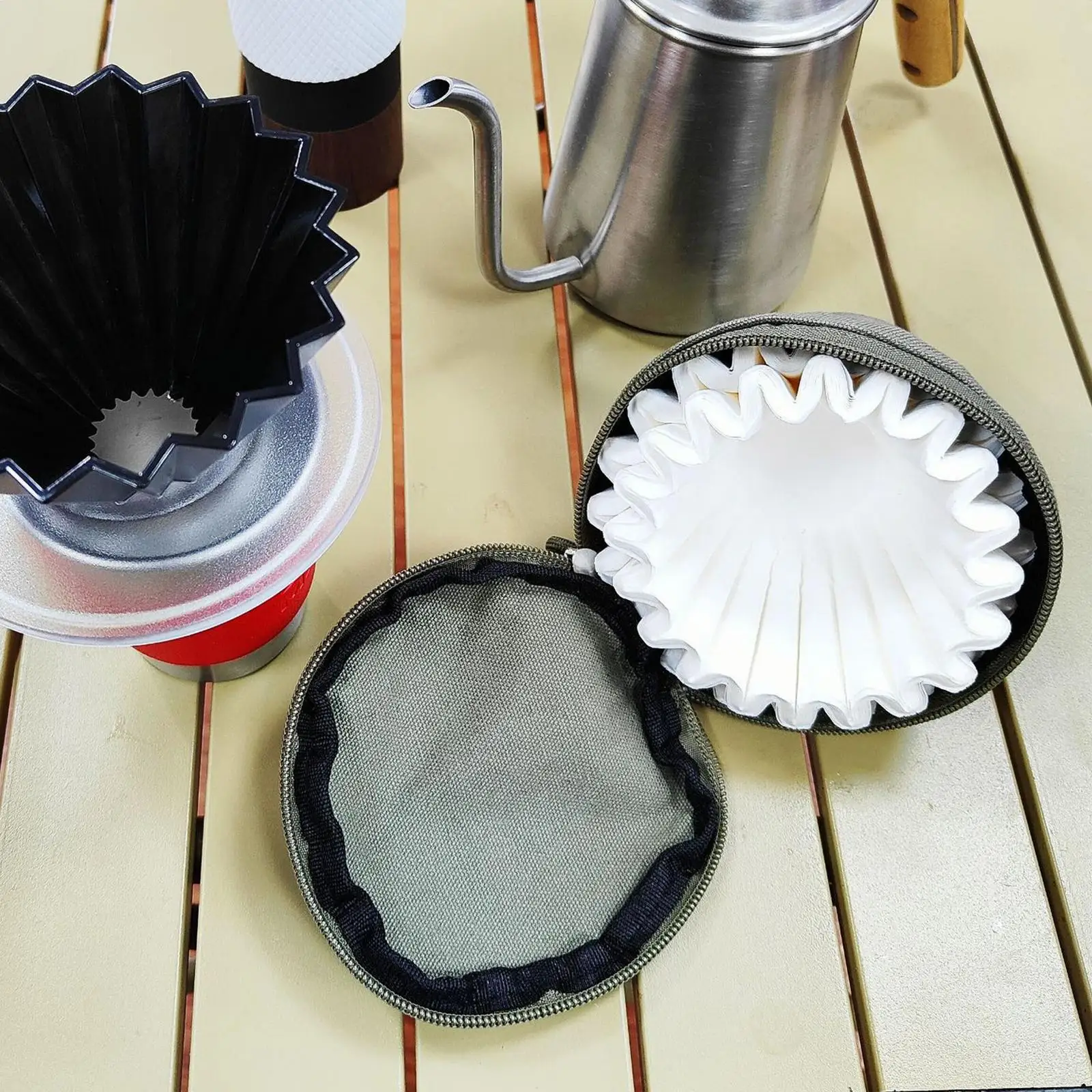 Cup Basket Coffee Filters Holder Pouch Coffee Filter Container for Kitchen