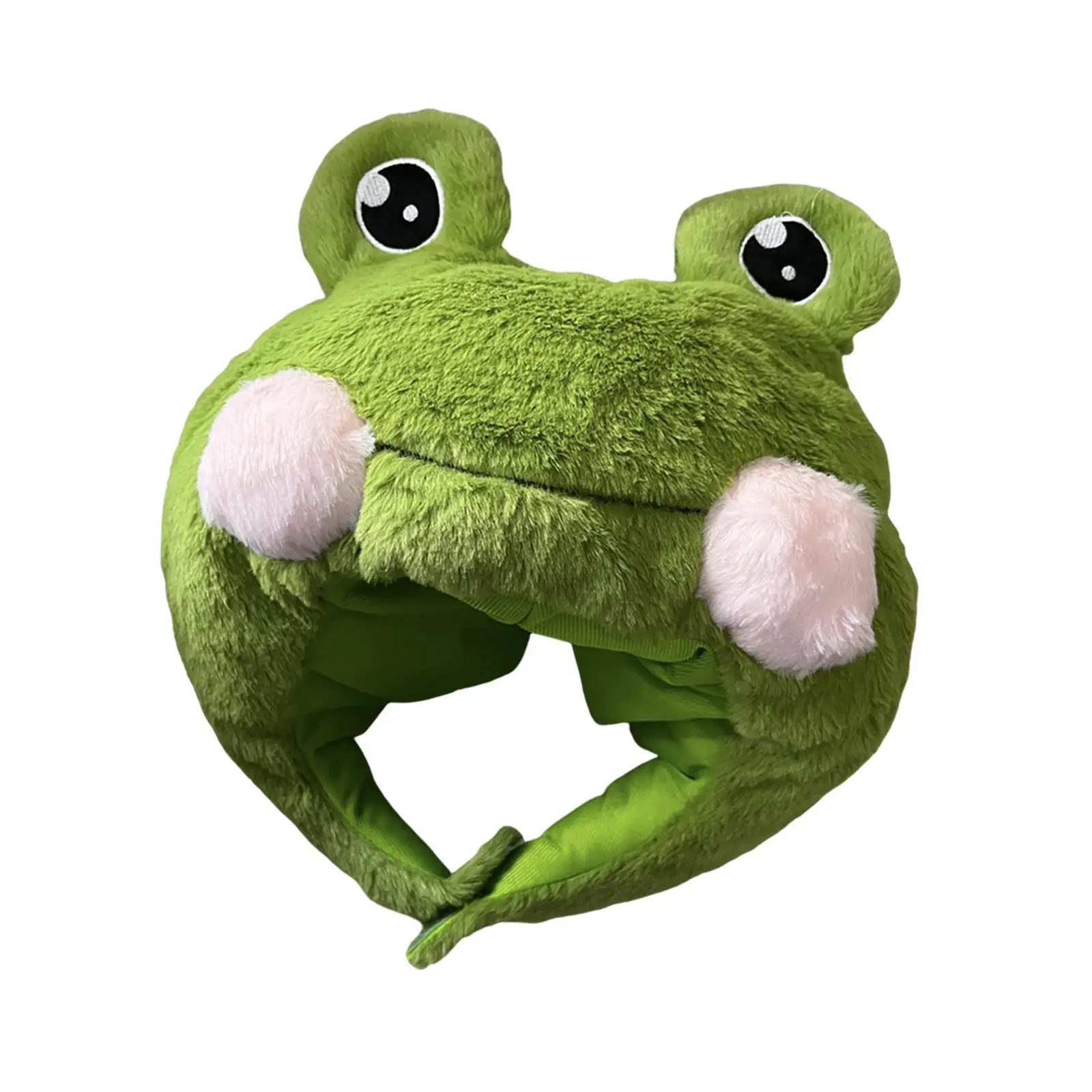 Lovely Frog Shaped Hat Costume Accessory Hats Headgear Stuffed Toy Cosplay Headwear Photo Prop for Adults Kids