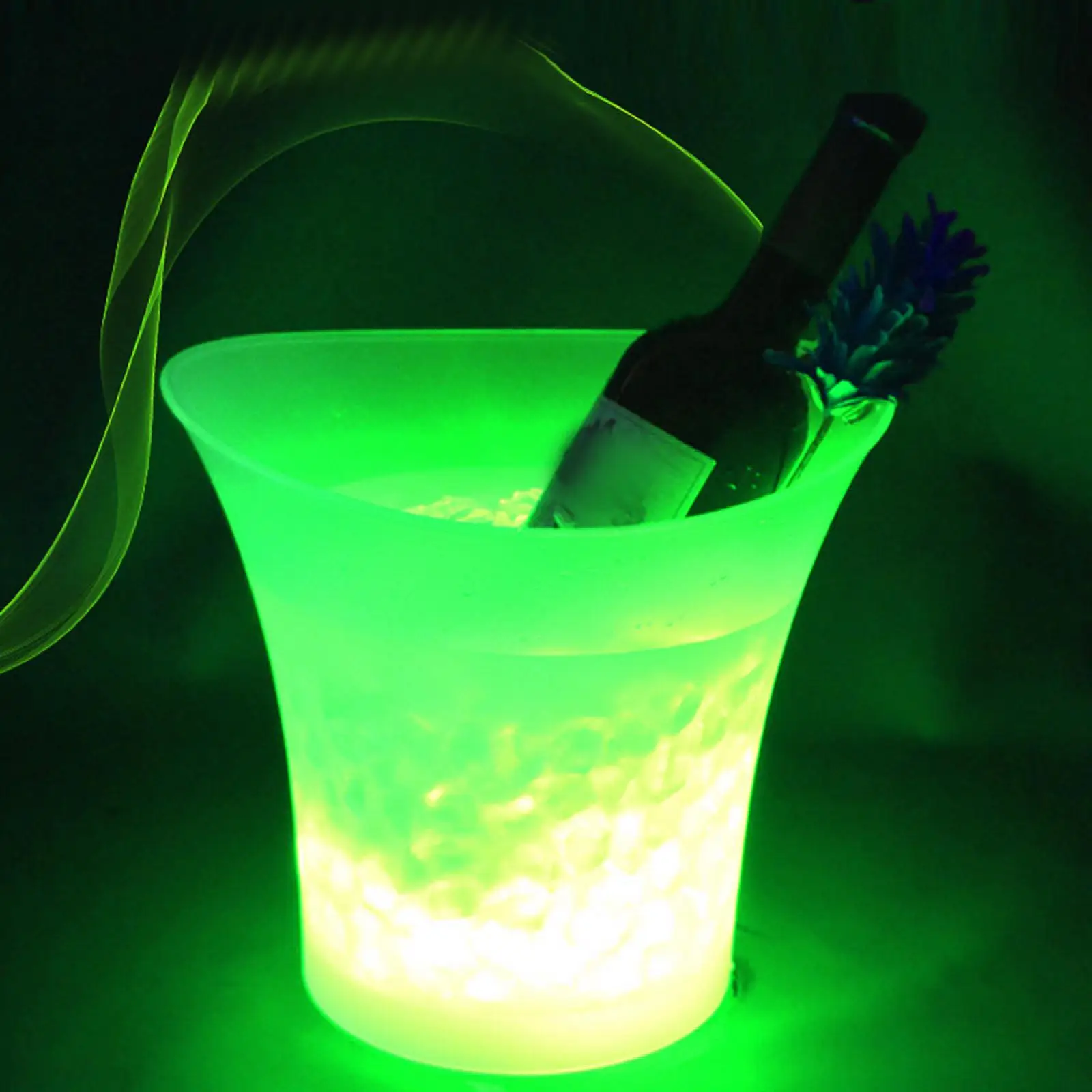 Luminous Wine Drinks Cooler Bucket 5L for Home Wedding Party Portable Sturdy