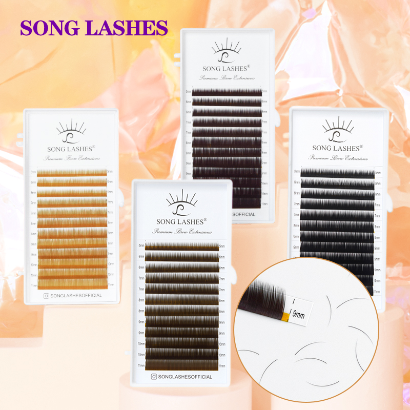 Best of SONG LASHES High Quality I Curl Eyebrow Extensions Brown / Black / Dark Brown / Light Brown False Eyebrow 12 Lines Per Tray Reviews & Tips