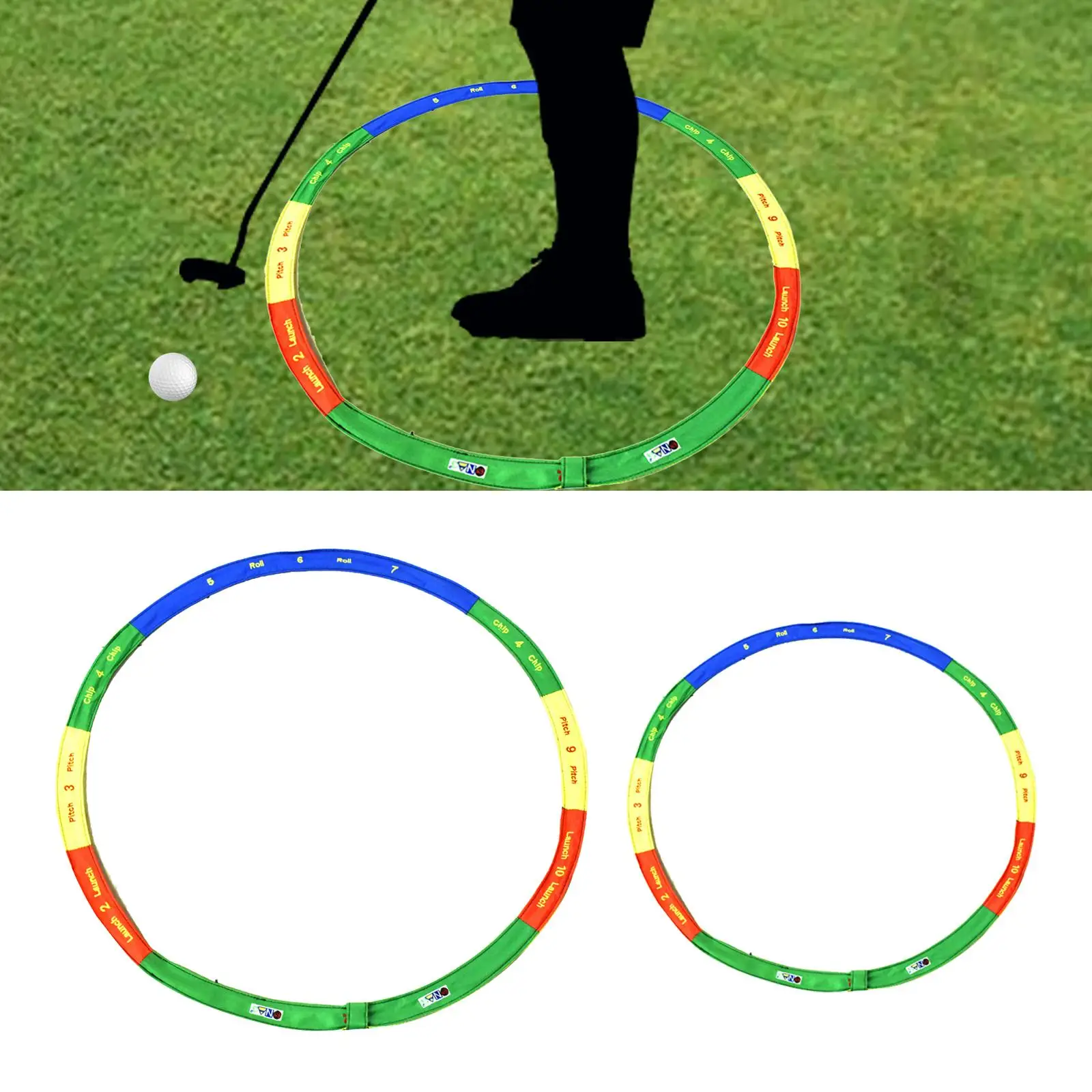 Golf Swing Circle Chipping Serve Circle Posture Auxiliary Circle Oxford Cloth and Fiberglass Golf Practice Circle Golf Supplies