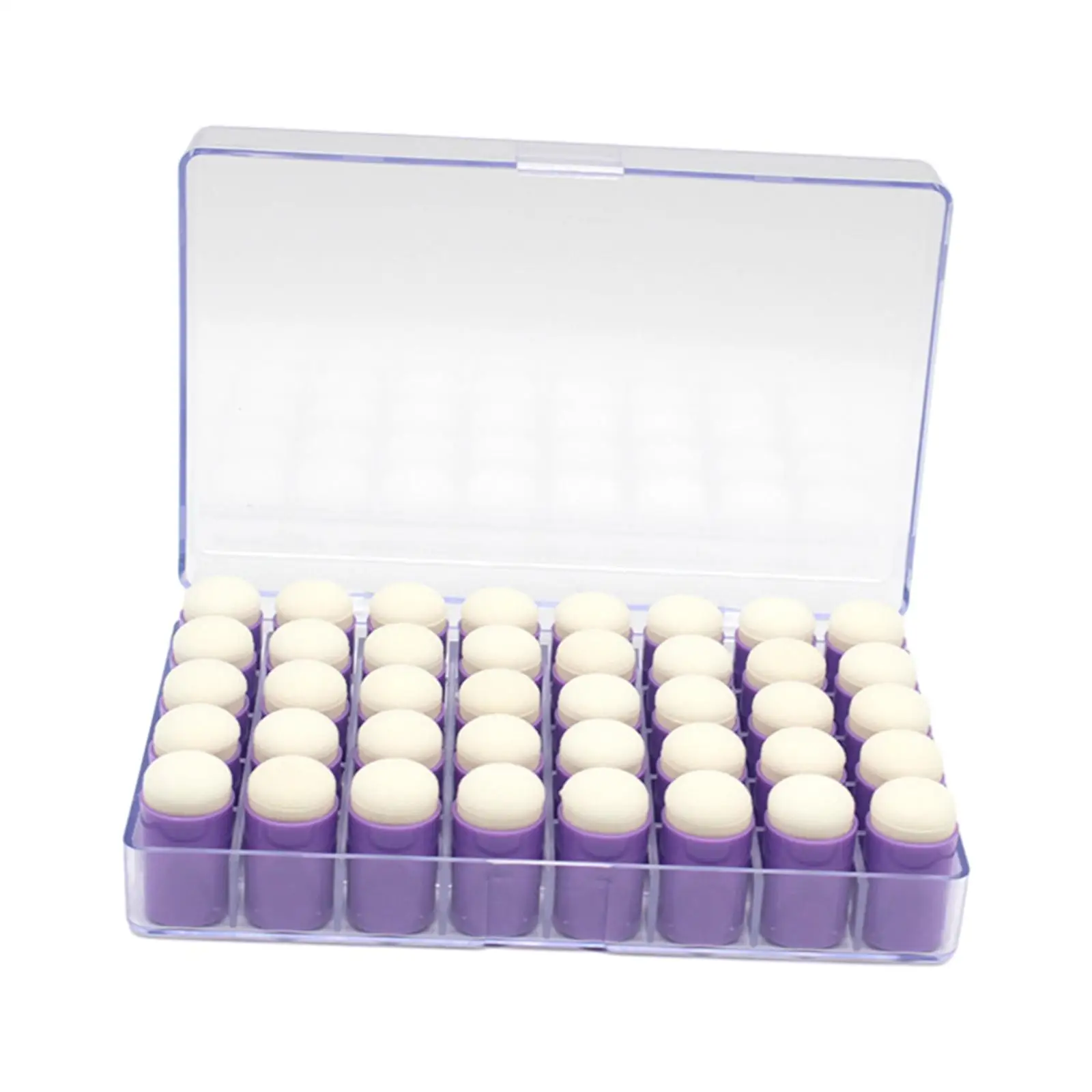 40pcs Finger Sponge Dauber Set Ink Pad Stamping Brushes with Storage Box for