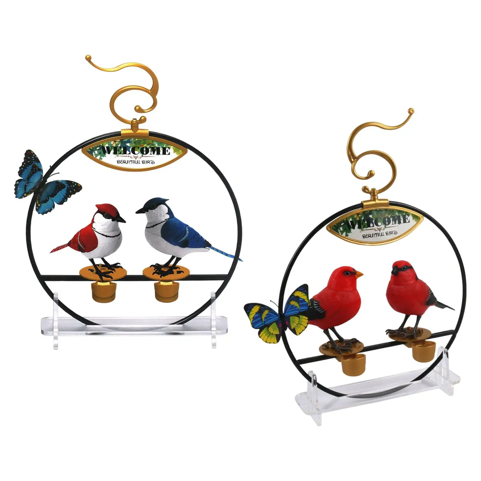 Adorable Singing Chirping Dancing Parrots Birds with Sound Sensor Chirping Dancing Parrots Bird Kids Toy Gift Home Decoration