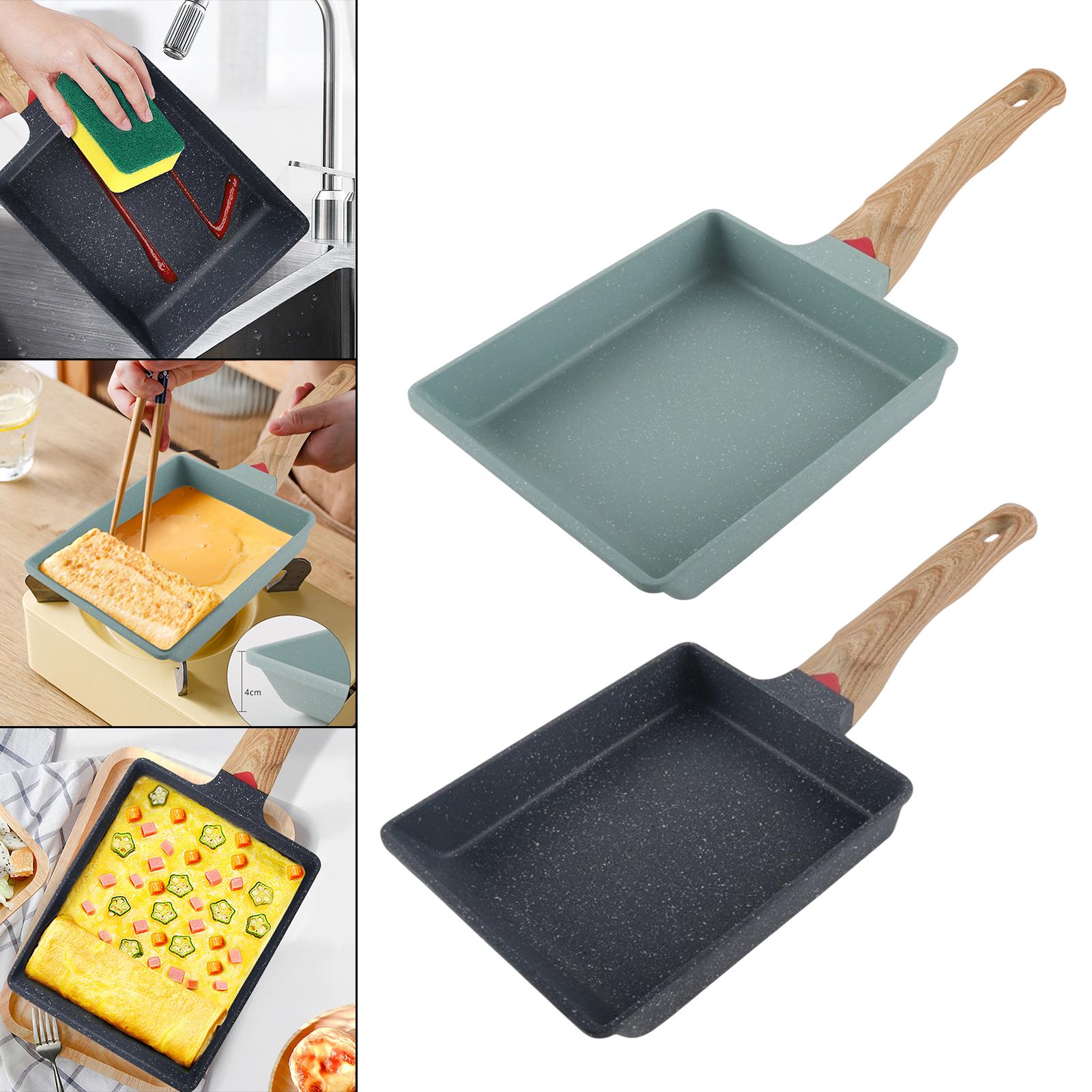 Rectangle Tamagoyaki Pan Egg Pan Nonstick Cake Bakeware Breakfast Steak Fried Omelette Pan Pancake Maker for Kitchen Cookware