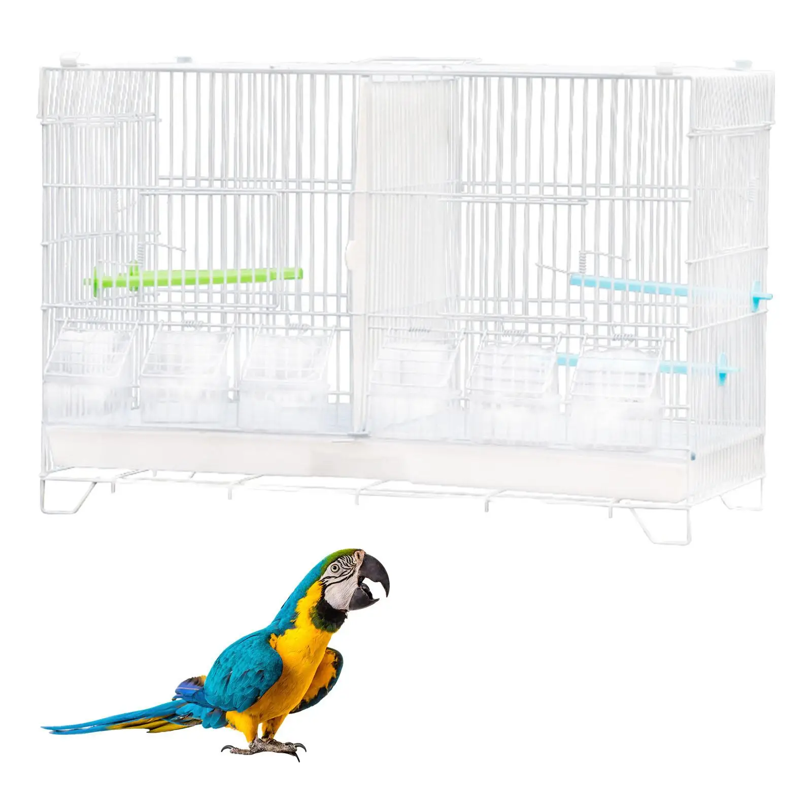 Metal Parrot Birdcage with Stand Pet Supplies Activity Center Breeding Cage Bird Cage for Lovebirds, Finches, Cockatiel