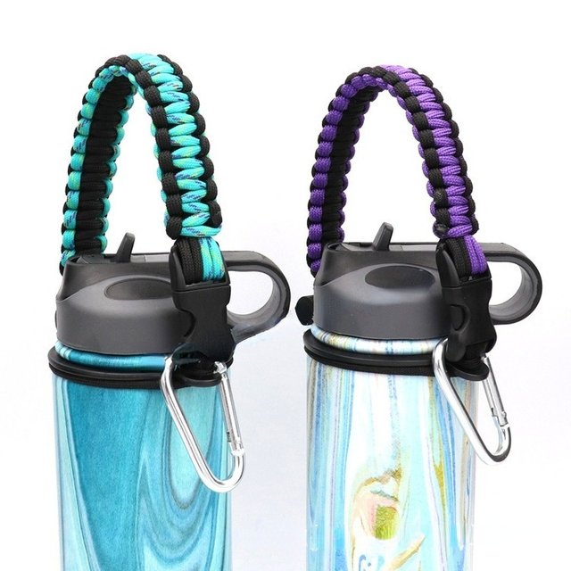 Silicone Water Bottle Strap Colorful Soft Handheld Bottle Holder Durable  Wide Mouth Straw Cup Shoulder Rope