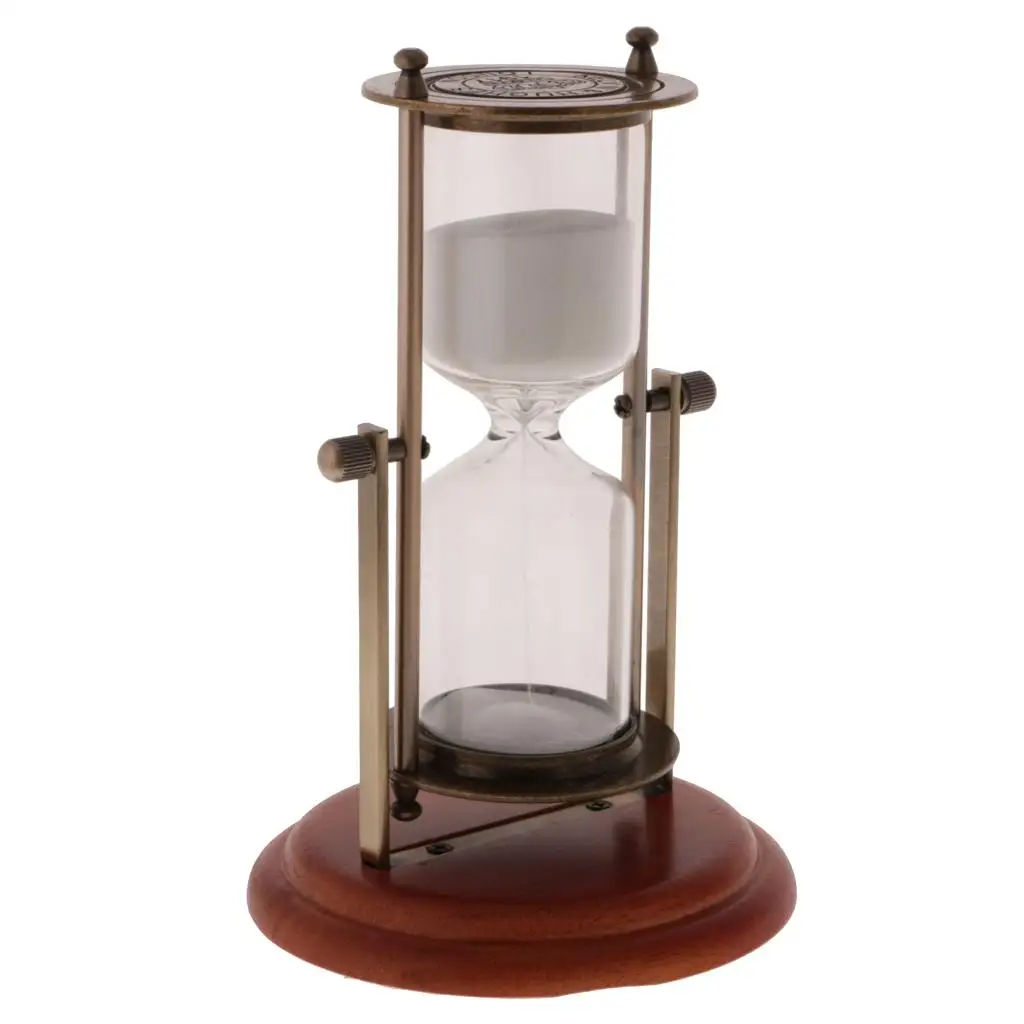 15 Minutes Wooden Frame Rotating Hourglass Sandglass Sand Timer Home Decor