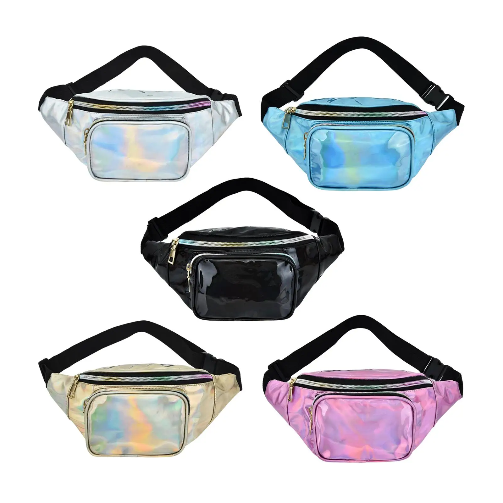 Waist Bag Chest Pocket Holographic Easy Carry Water Resistant for Travelling Hiking Phone