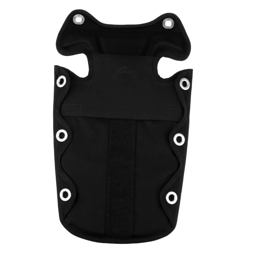 Scuba Tech Diving Nylon Backplate with Pad And 8 Binding Screws, Black