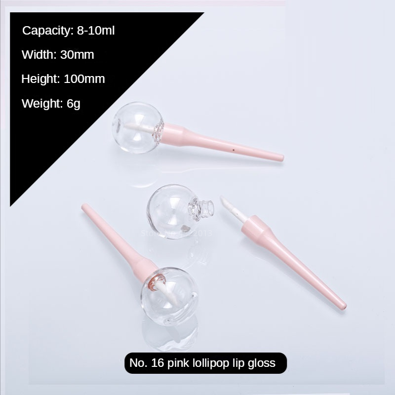Description Picture 3 of item8ml-10ml Lollipop Lipgloss Tube Pink White Lip Glaze Bottle Empty Makeup Homemade Material Lip Gloss Container