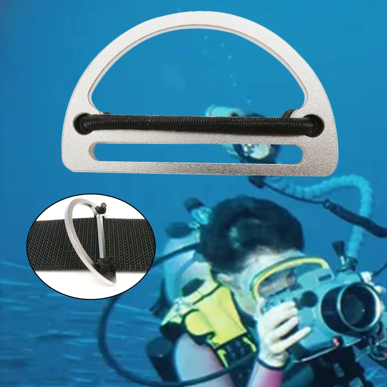 Weight  Bent D , Retainer, Stopper, BCD Accessories, for Webbing 50mm Weight Belt Swimming Surfing Scuba Diving