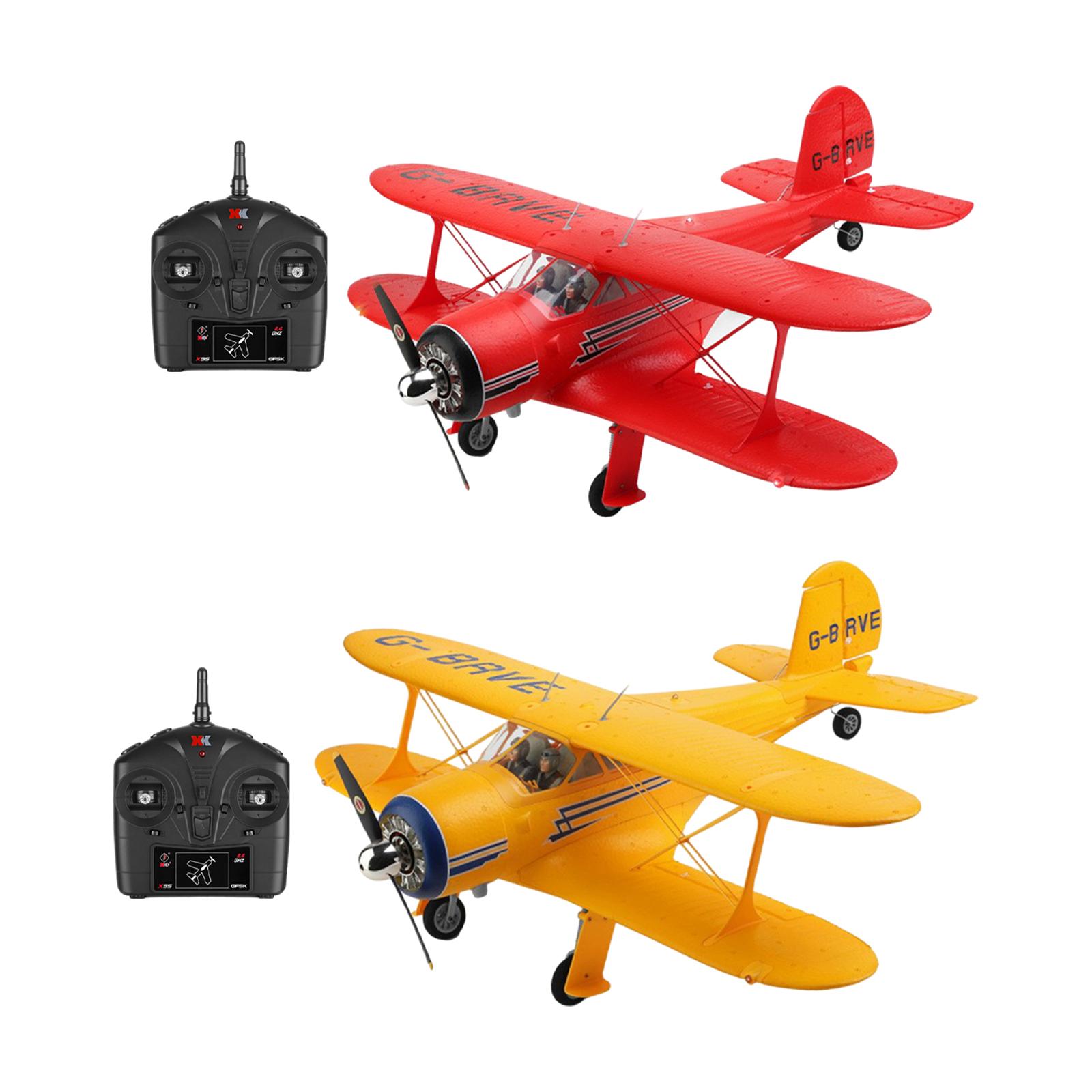 Wltoys A300 Beech D17S RC Plane Easy to Fly 4CH Stunt Flying 3D Brushless Airplane Aircraft for Beginner Adults Kids Gifts