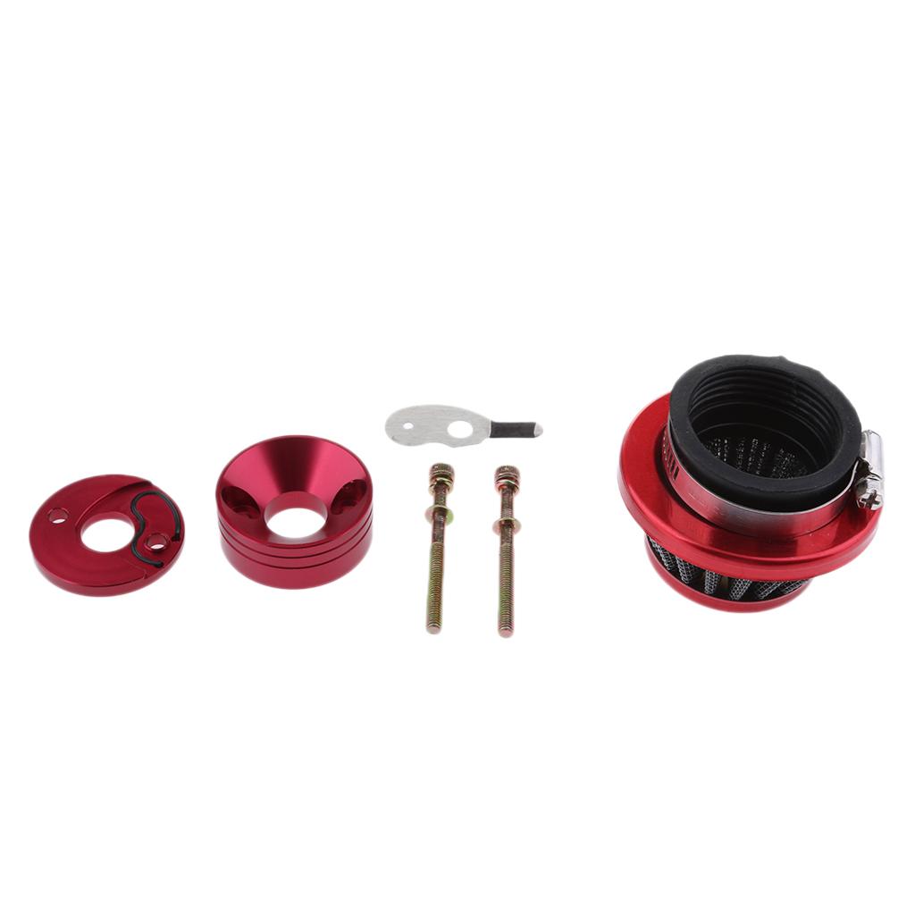 Performance 45mm Air Filter+Adapter Stack for 23 33 43 49 cc Scooters Aluminum