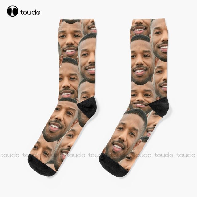 Michael b jordan head calzini calzini alti per donna Unisex adulto Teen calzini per giovani Design calzini carini felici calzini divertenti creativi AliExpress