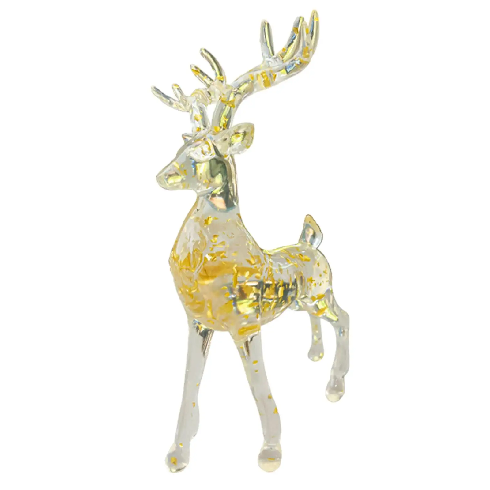 Deer Statue Crafts Art Resin Ornament European Style Gifts Deer Figurines Animal Statue for Cafe Home Car Desk Living Room