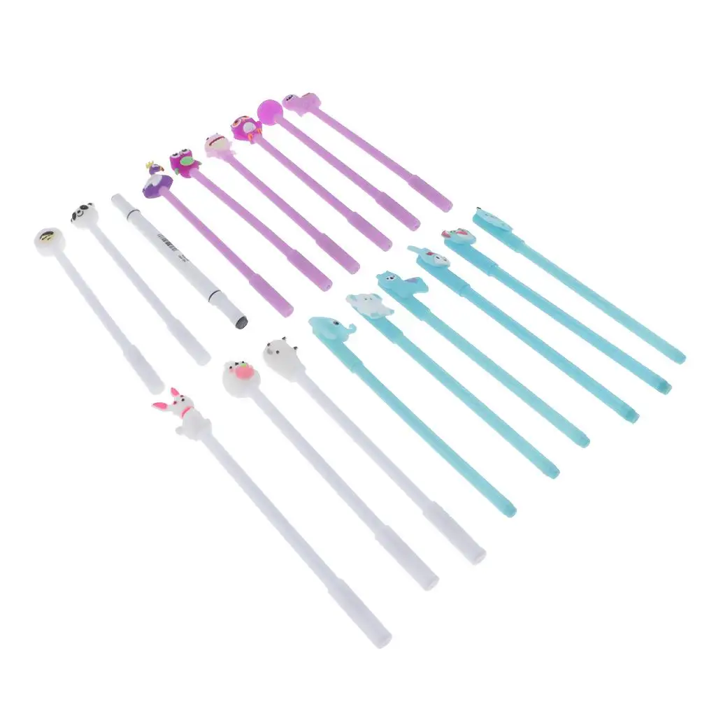 20x Cute Animal Ballpoint Pen Novelty Ball Point Writing Pen 0.5mm