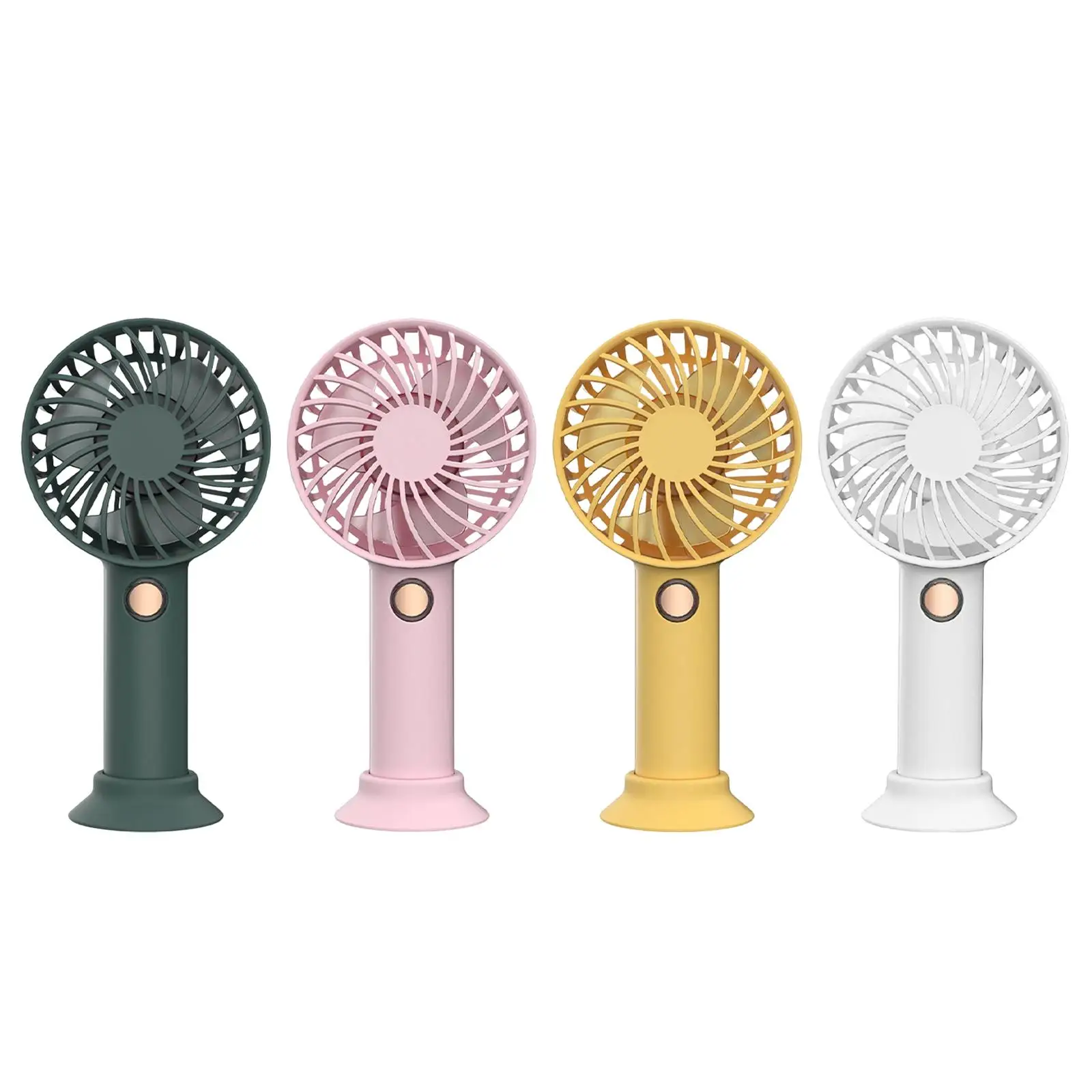 Handheld Portable Fan 3 Speeds Adjustable Personal Fan Battery Powered USB Rechargeable with Base  Outdoor Makeup Kids Gift