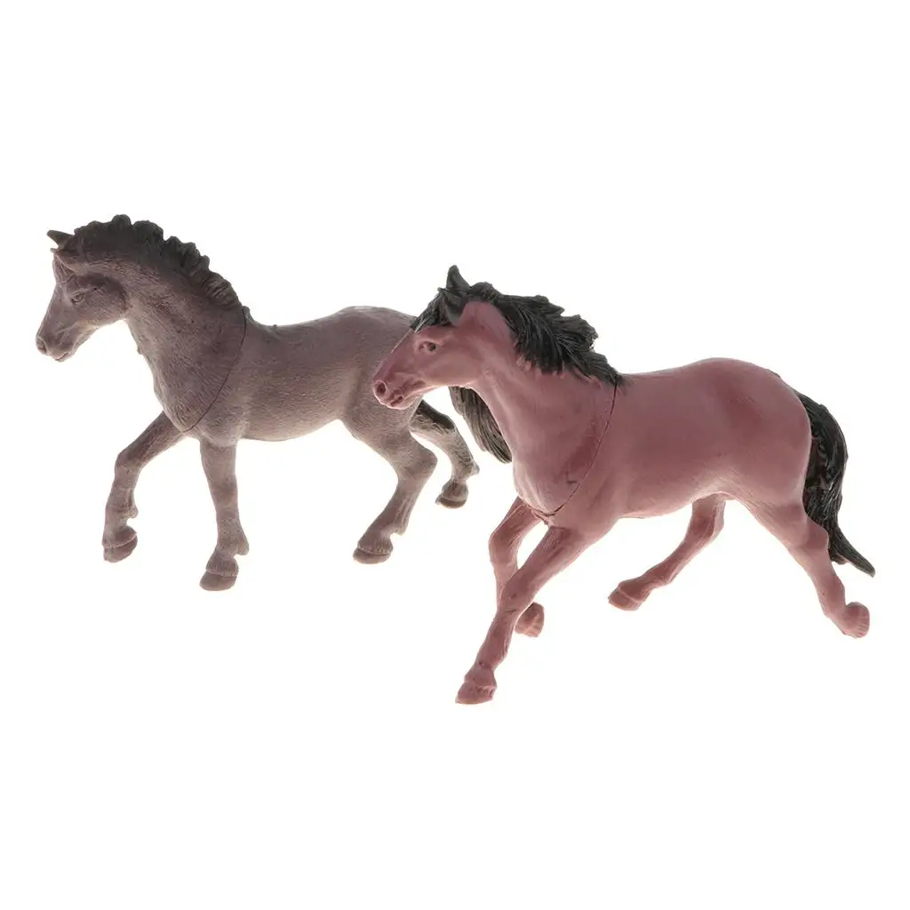 8 Pieces Realistic Plastic Zoo Animals Horse Model Kids Toy Party Favors