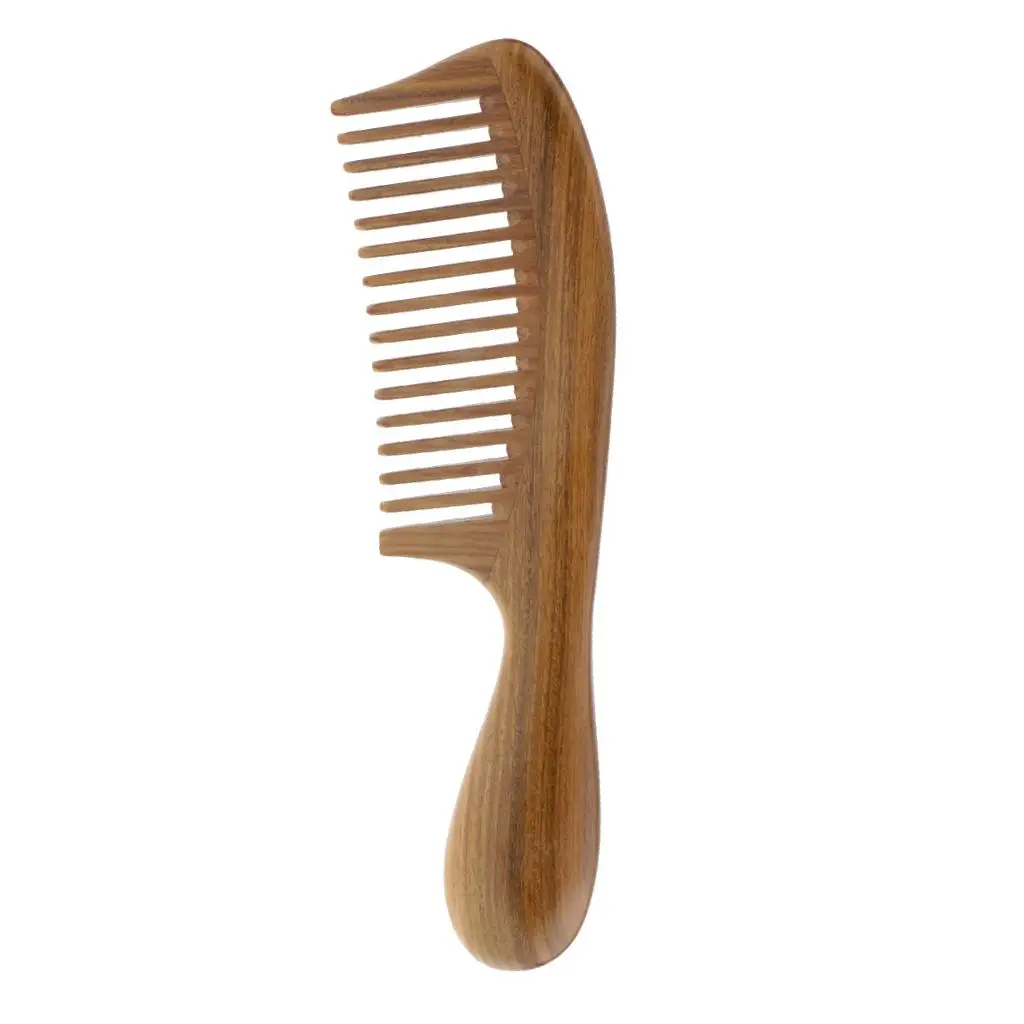 Wide  Wooden Comb - Anti Massage Wood Combs -   Comb for Thick, Curly and Wavy Hair Detangling - Hair Care