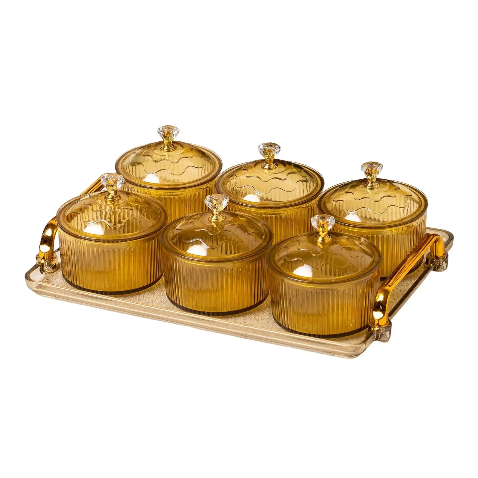 Durable Caddy Serving Platter Bowls with Lid Serving Plate for Appetizer Party Home Nuts