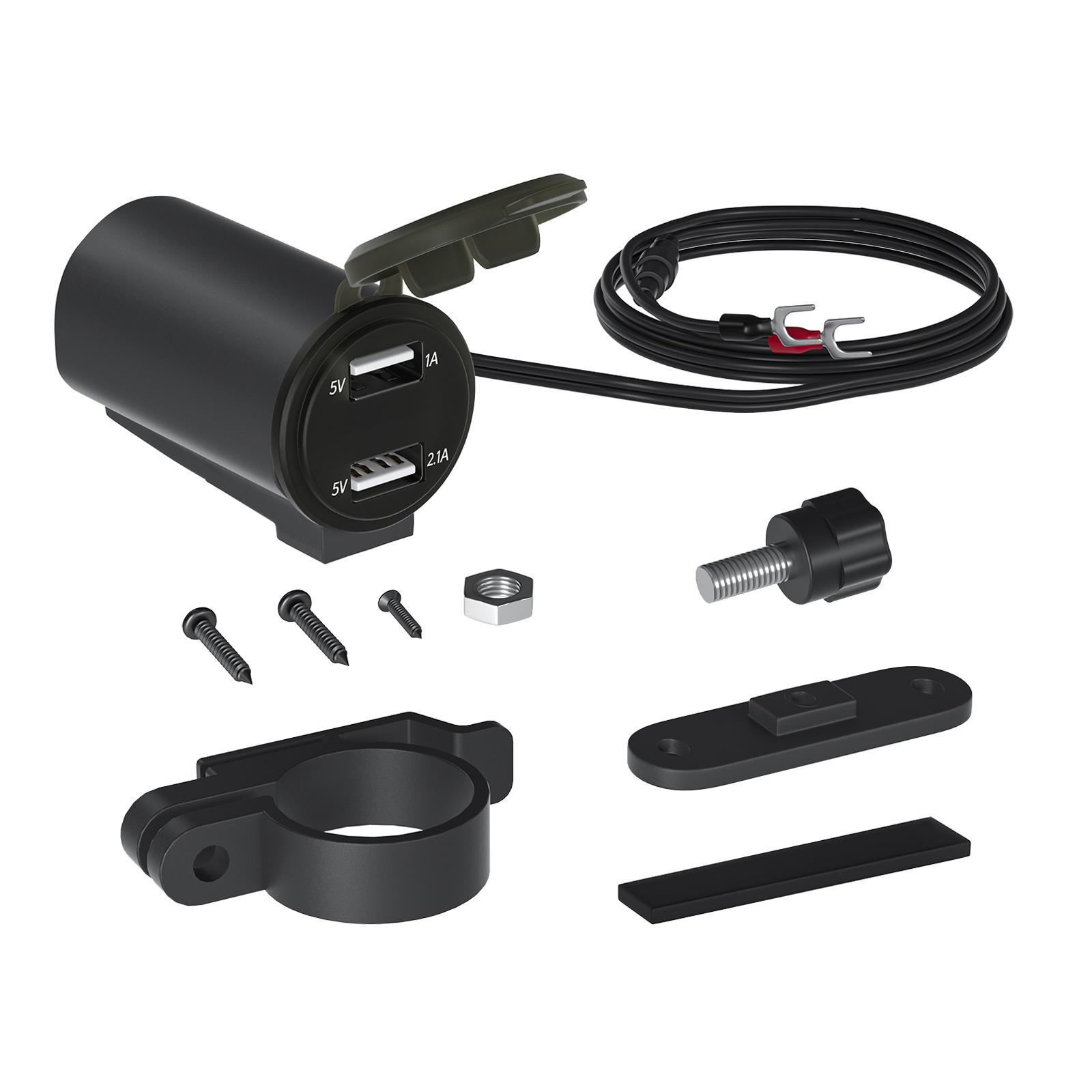 Motorcycle Dual USB Charger on off Switch for 12V Car