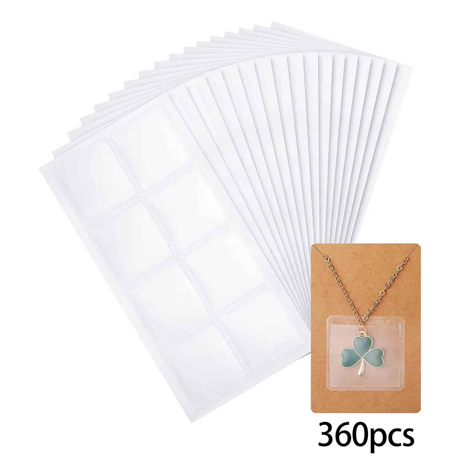 Jewelry Bags Clear Jewelry Storage Necklace Chain Adhesive Pouch for Jewelry Packaging Supplies Necklace Display Cards