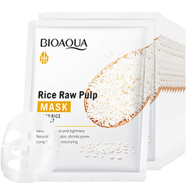 Best of 10pcs BIOAQUA Rice Raw Pulp Facial Masks Skincare Moisturizing Anti-wrinkle Anti-Aging Face Mask Sheets Mask Korean Skin Care Reviews & Tips