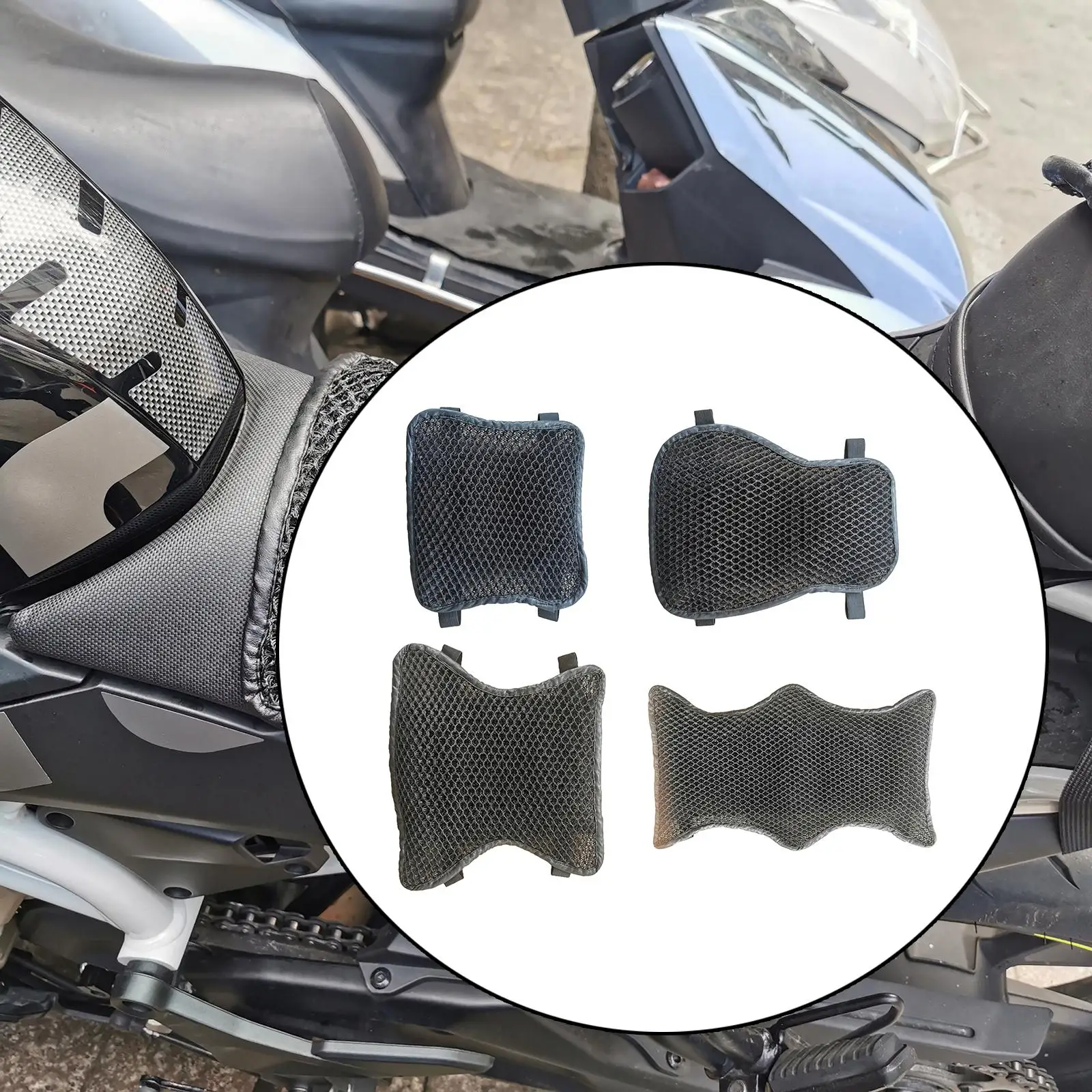 Motorcycle Seat Cushion Rear Air for Long Rides Bike Cruiser