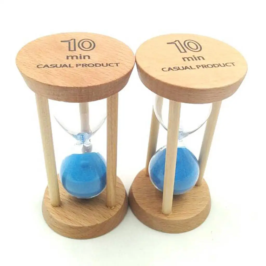 10 Minutes Wooden Frame Hourglass Toothbrush Clock  Timer for Home /