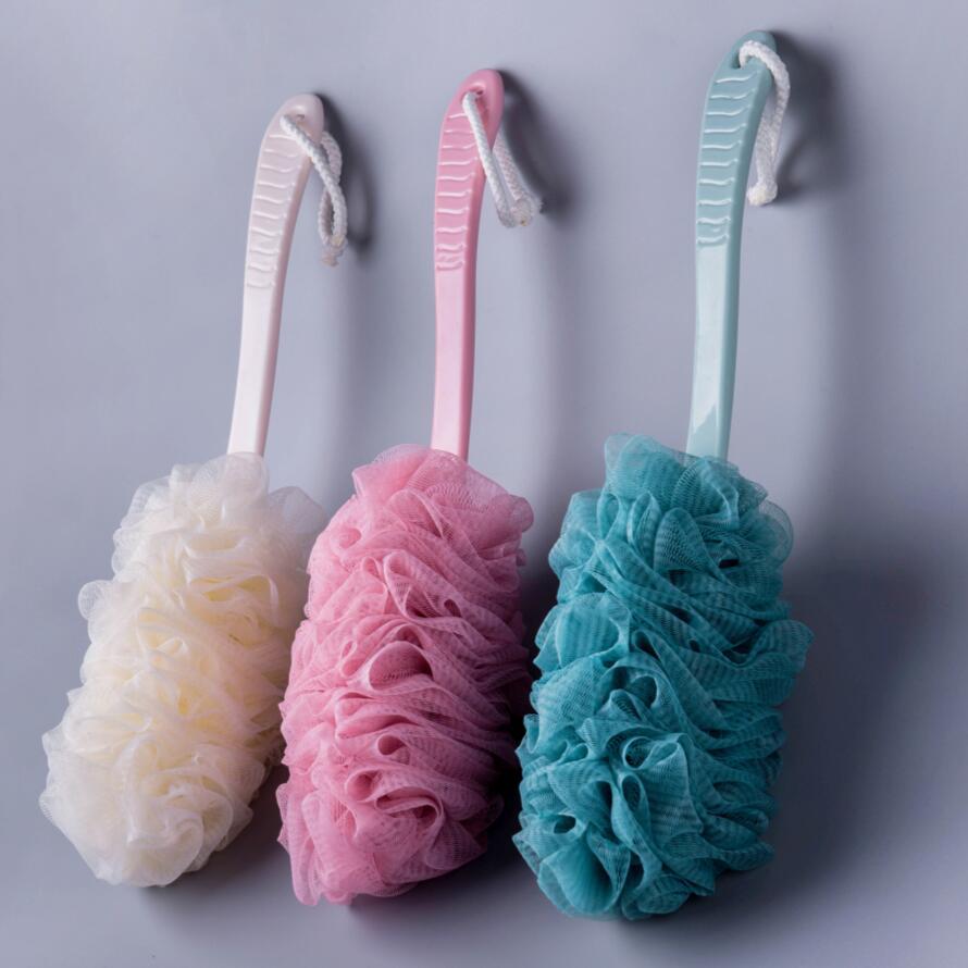 Description Picture 3 of itemLong Handle Hanging Mesh Back Body Bath Shower Scrubber Brush Sponge for Bathroom Shower Brush Exfoliating Scrubber Soft Shower