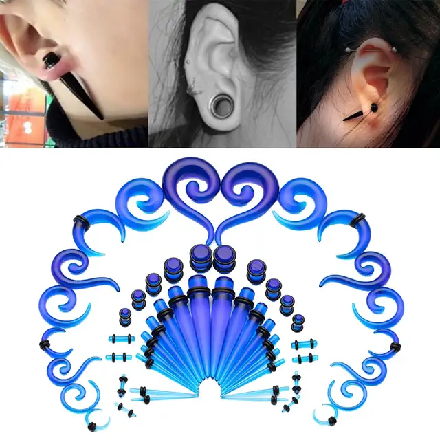 Ear Stretching Acrylic Tapers | Acrylic Tunnels Plugs Set Tapers
