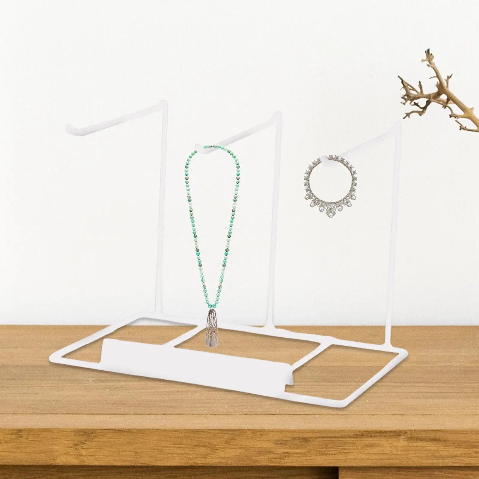 Metal Jewelry Organizer Stand Modern Hanger Rack Display Holder Hook for Necklaces Hairbands Trinkets Pendants Showcase