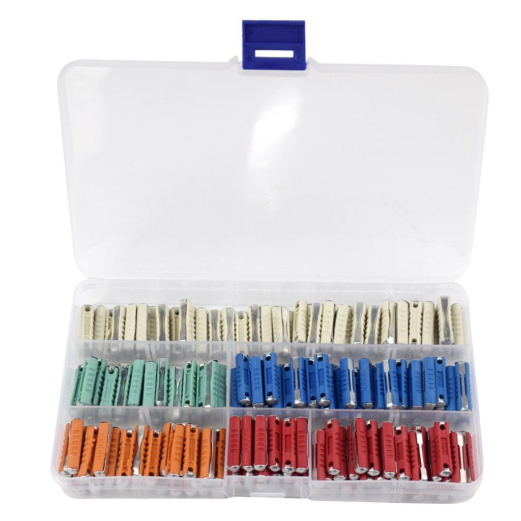 200pcs Car fuse Box Standard Medium Fuse Blade Fuse Box Auto Fuse Car 5-25A Torpedo Ceramic Classic Car